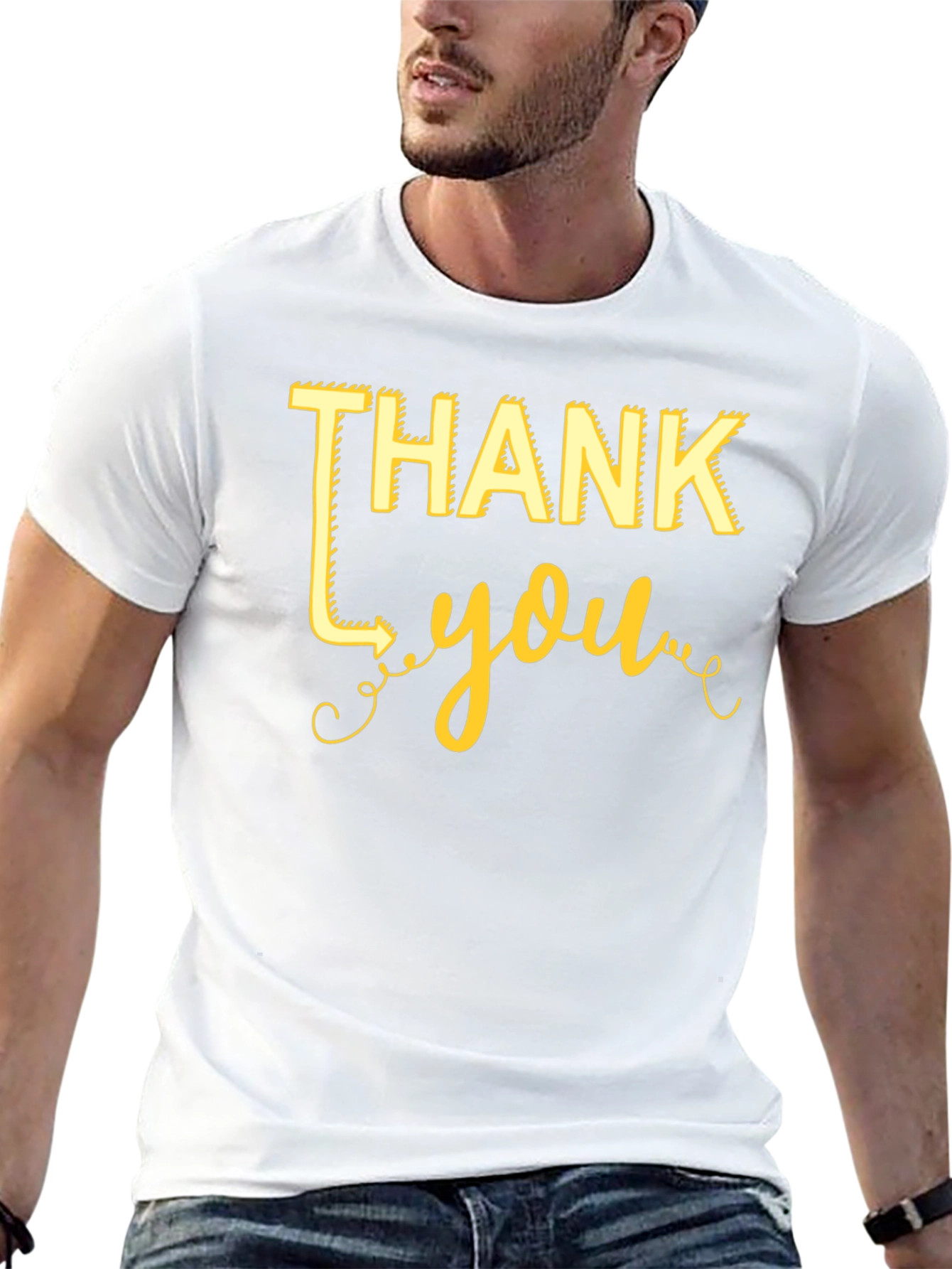 Thank You Graphic Tee - Black