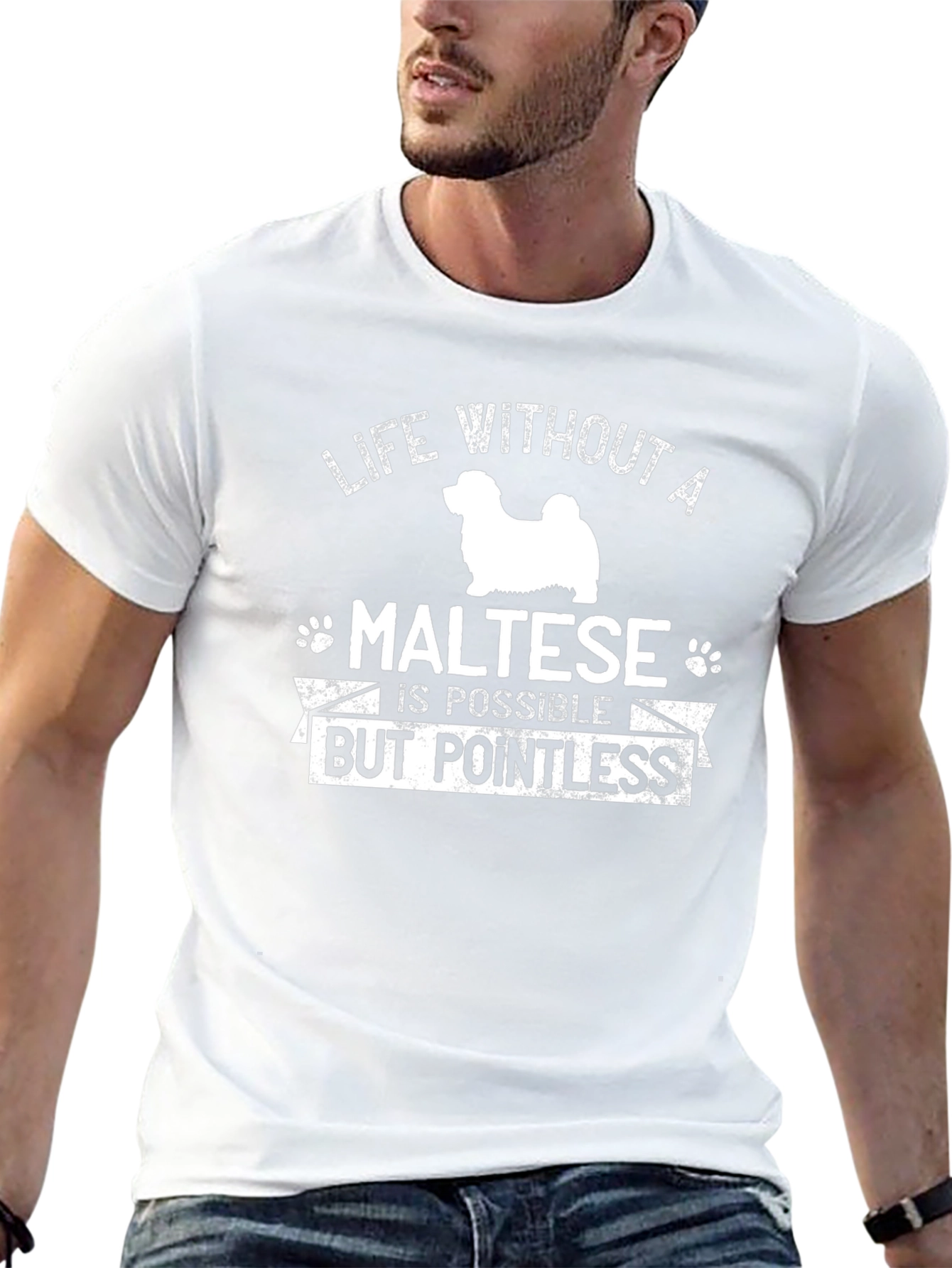Life Without a Maltese Dog T-Shirt