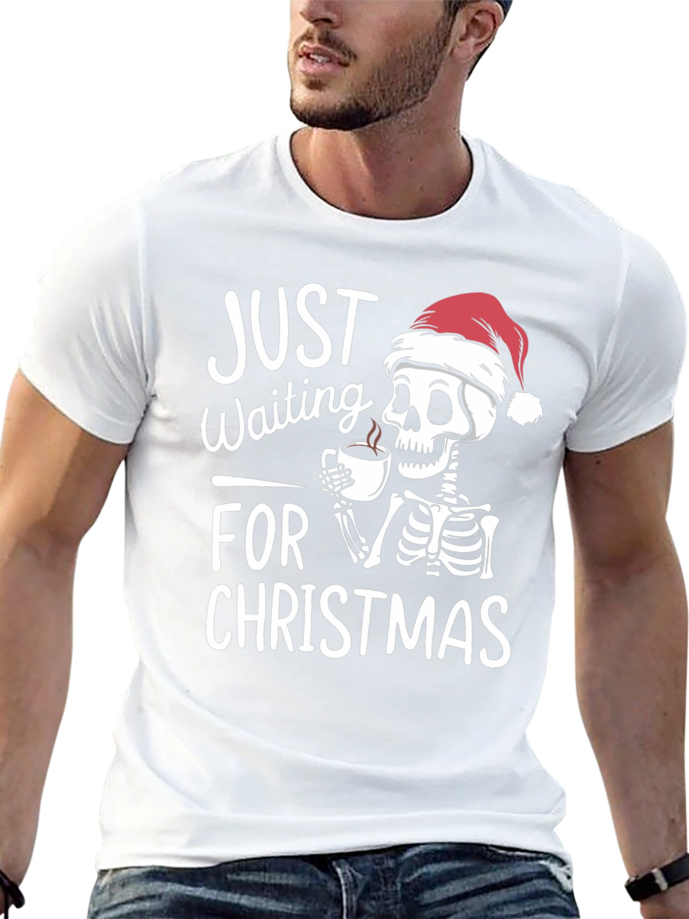 Waiting for Christmas Skeleton T-Shirt