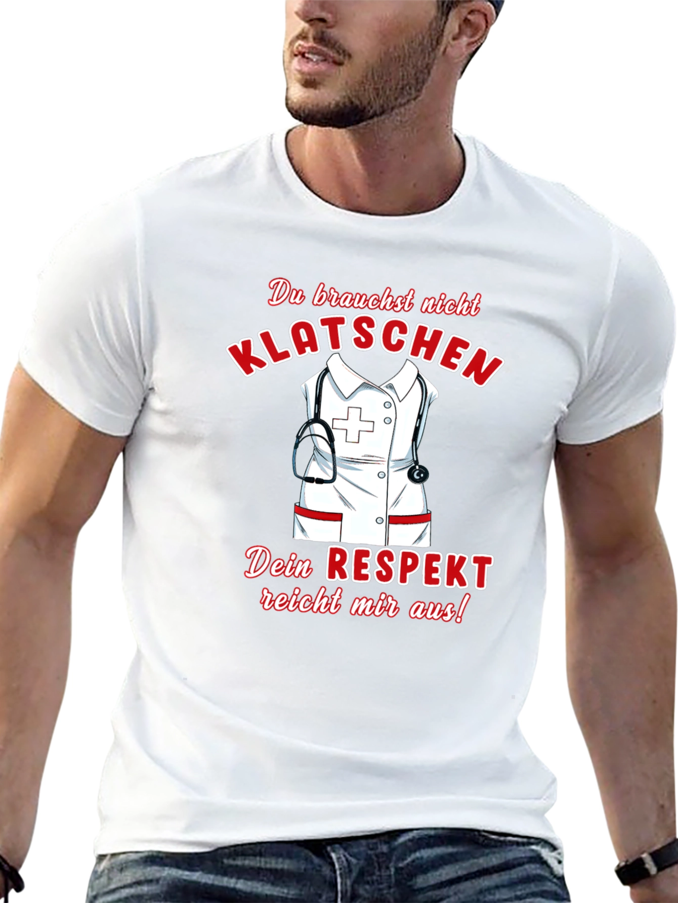 Respect Nurse T-Shirt - Black Cotton Tee