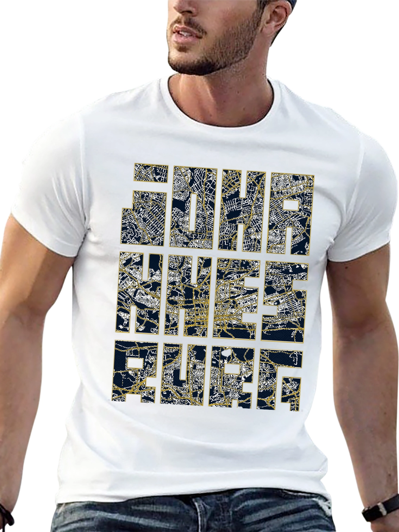 Map Design Graphic Tee - The Nice France