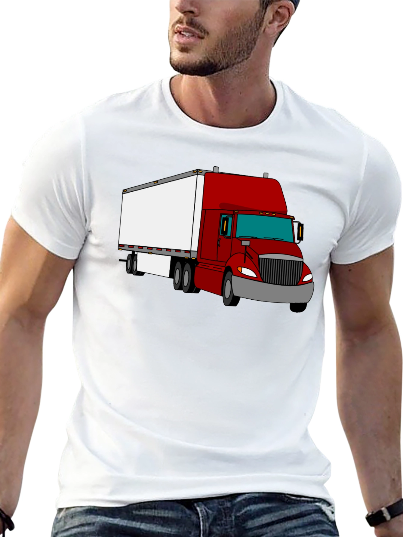 Truck Graphic T-Shirt - Black Cotton Tee