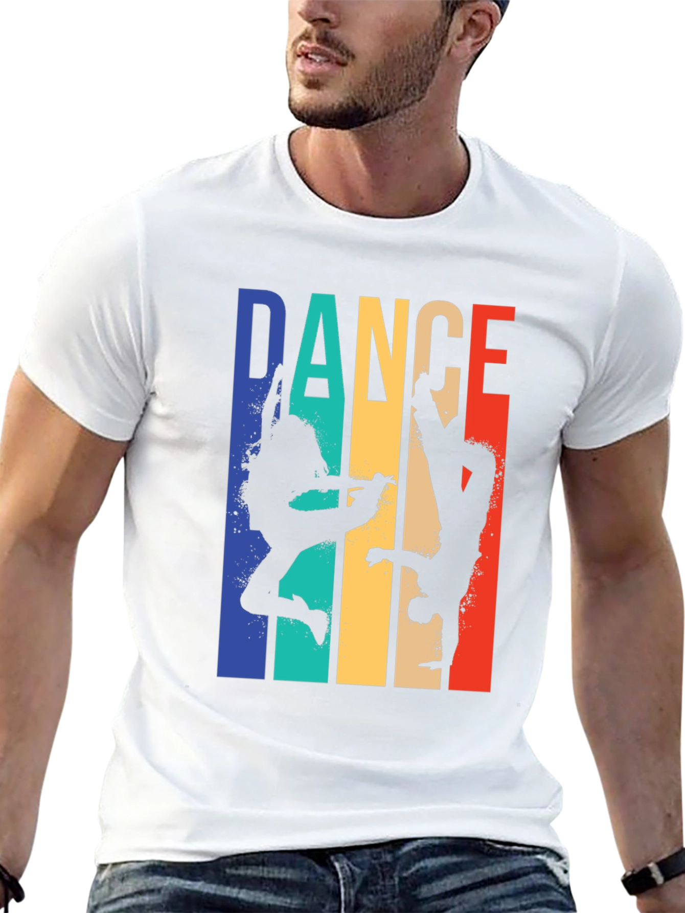 Retro Dance Graphic Tee - Unisex Cotton T-Shirt