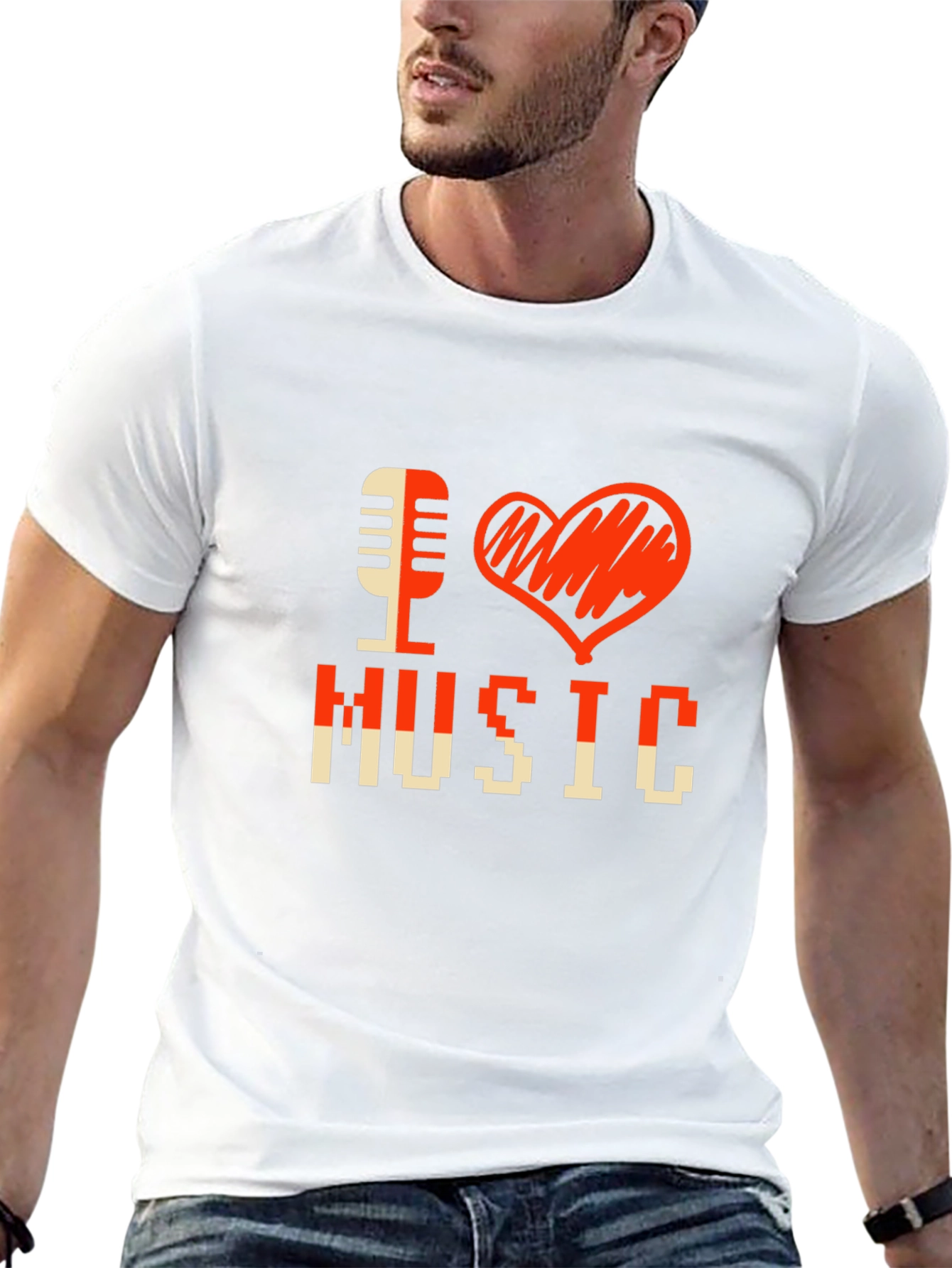 I Love Music Graphic T-Shirt
