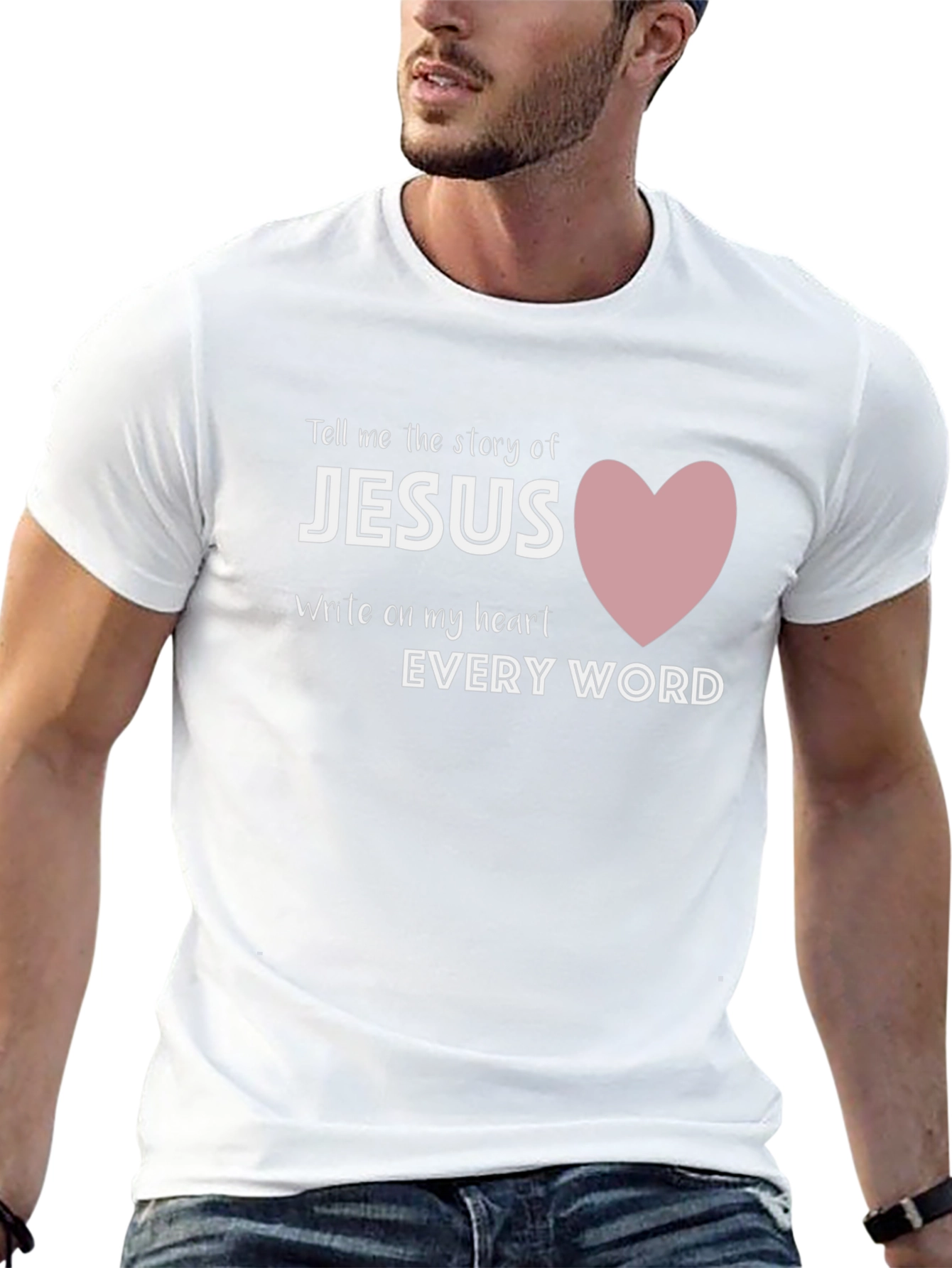 Jesus Heart Graphic Tee - Christian T-Shirt