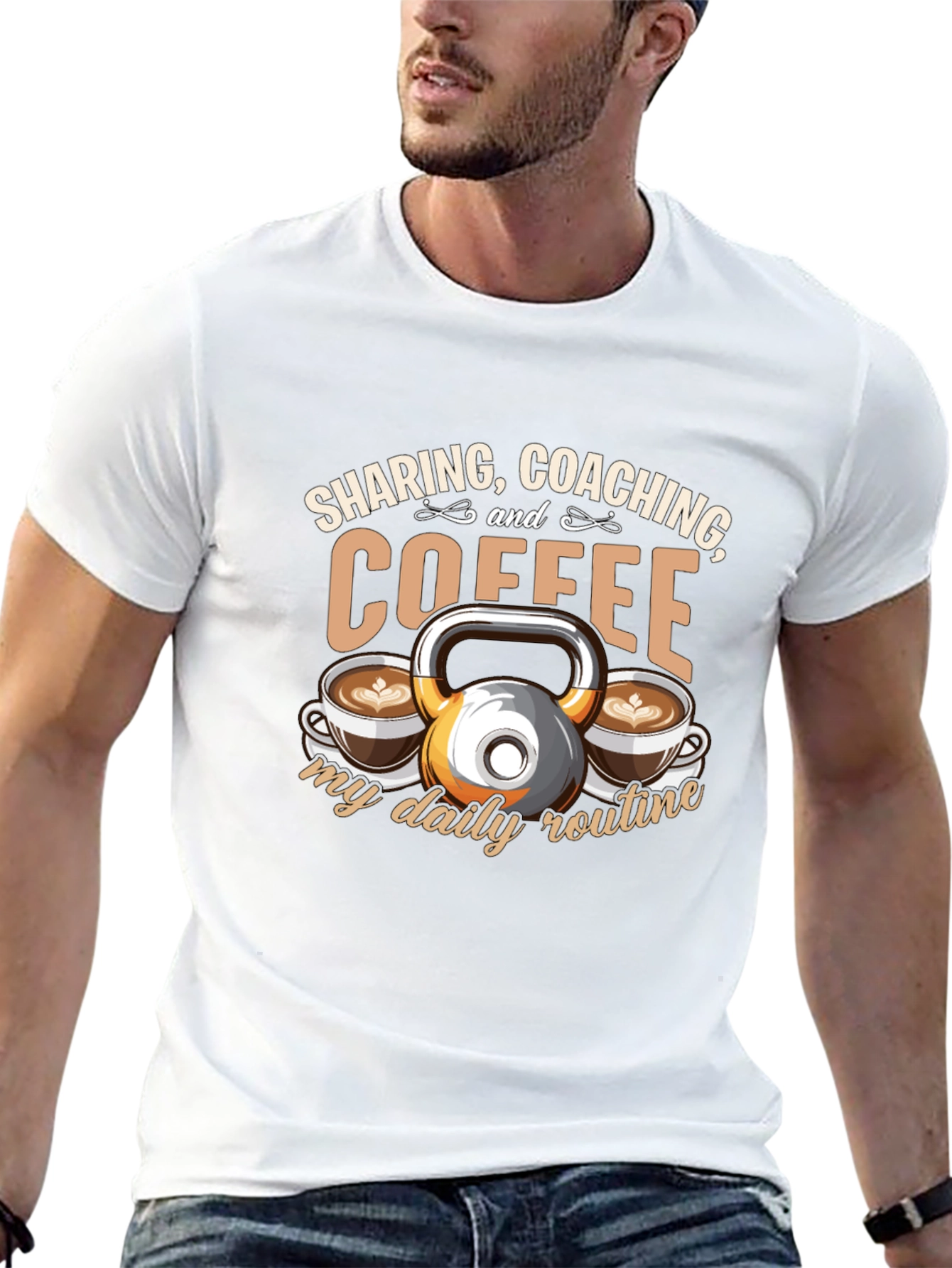 Sharing Coaching & Coffee Daily Routine T-Shirt