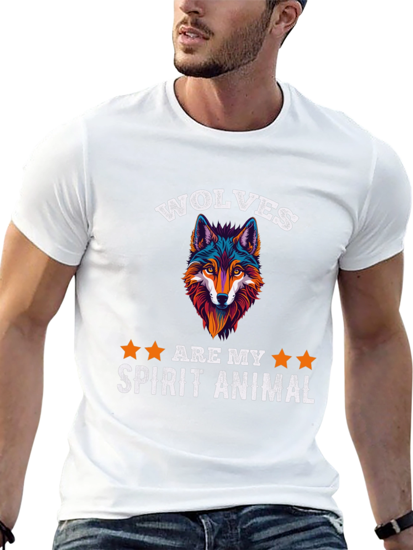 Wolf Spirit Animal Graphic Tee - Stylish Comfort