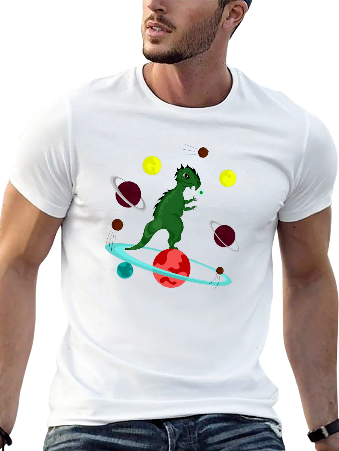 Dino in Space Graphic T-Shirt
