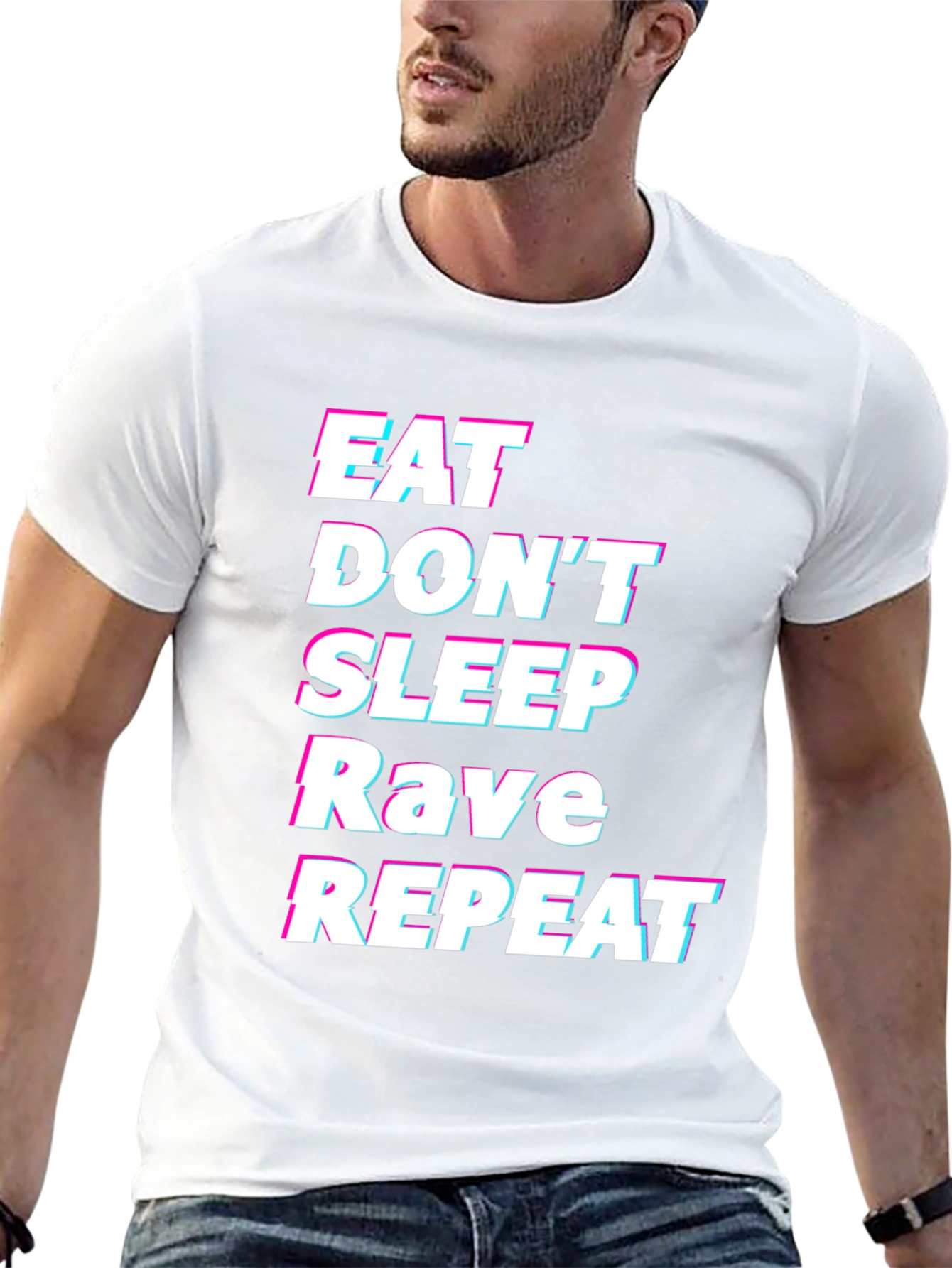 Eat Sleep Rave Repeat Graphic Tee