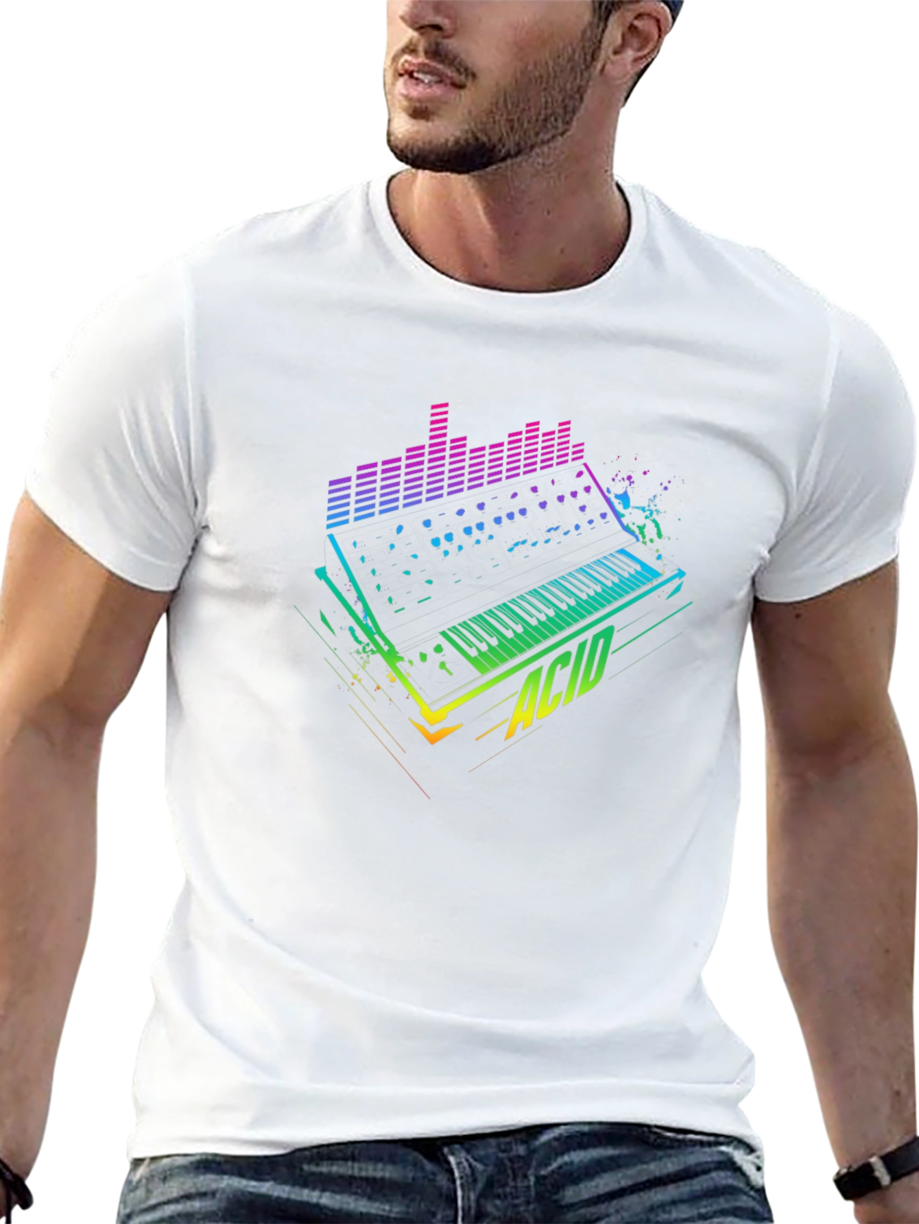 Retro Acid Synth Graphic Tee