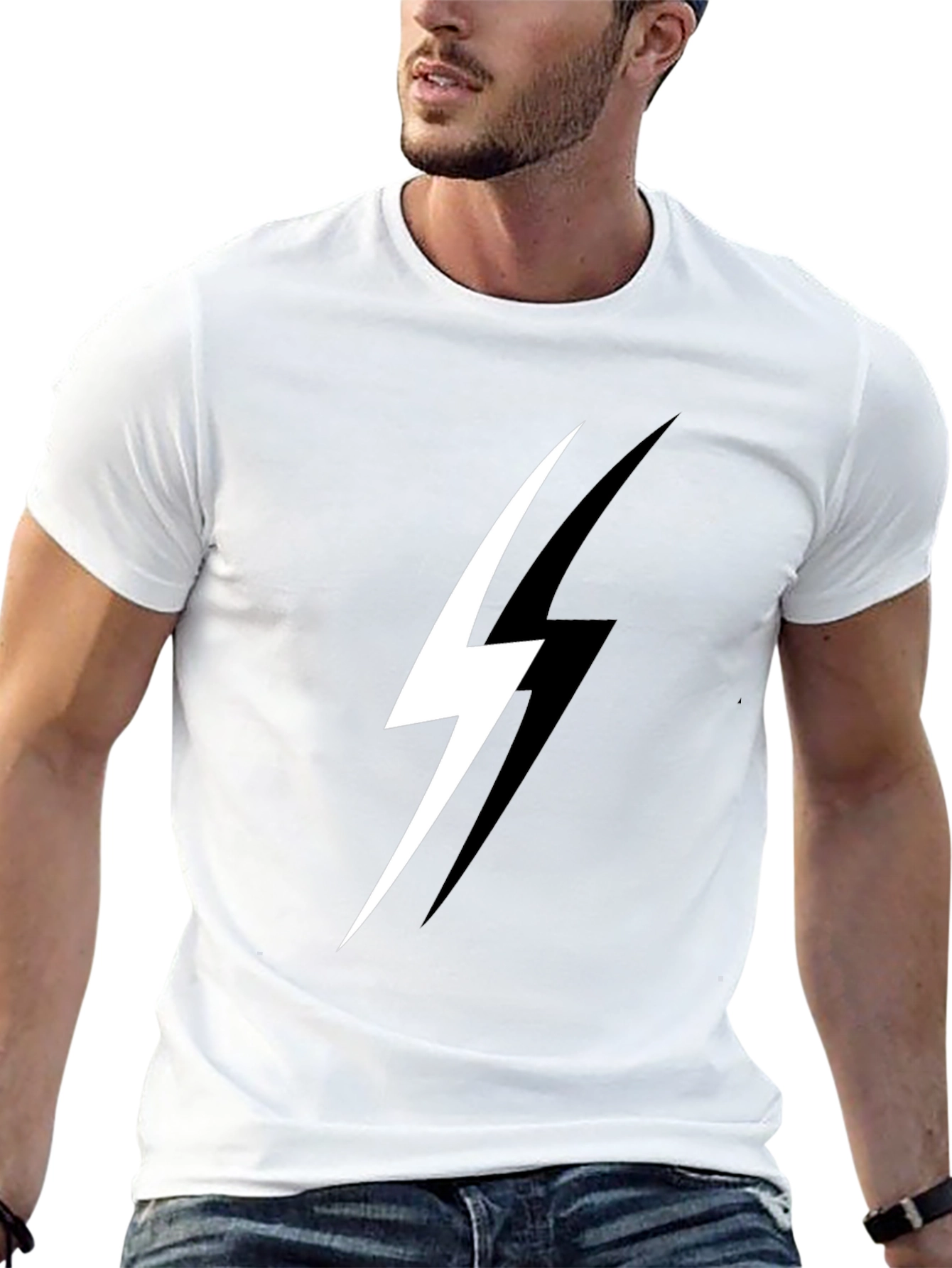 Lightning Bolt Graphic Black T-Shirt