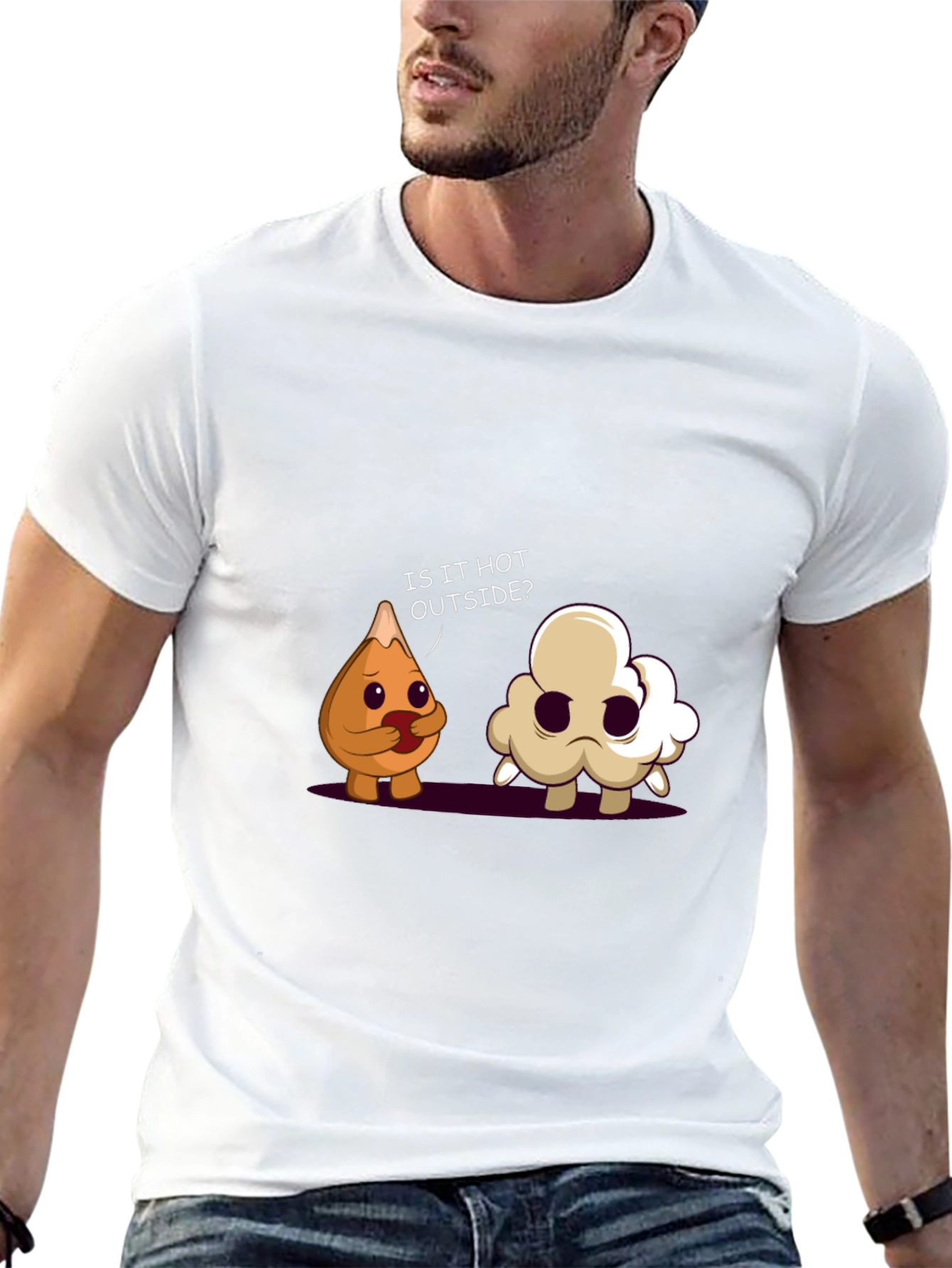 Funny Cartoon Graphic Black T-Shirt
