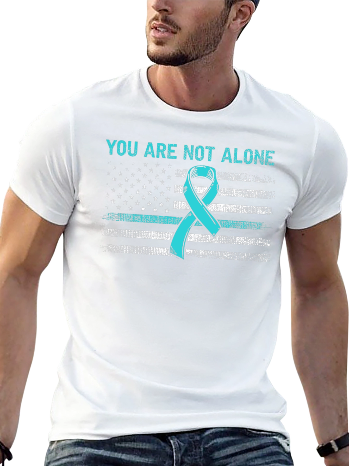 You Are Not Alone Ribbon Flag T-Shirt