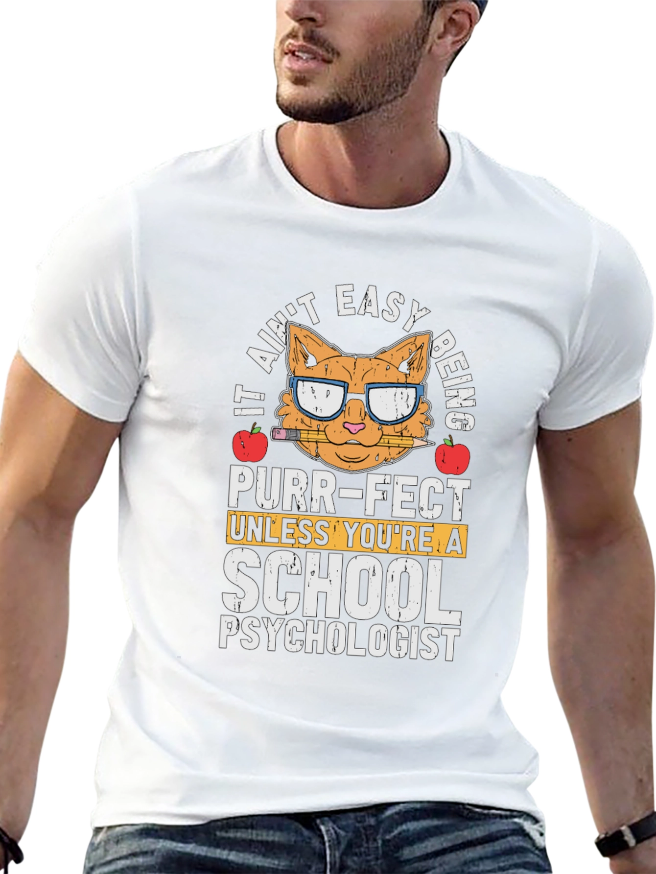 School Psychologist Cat T-Shirt