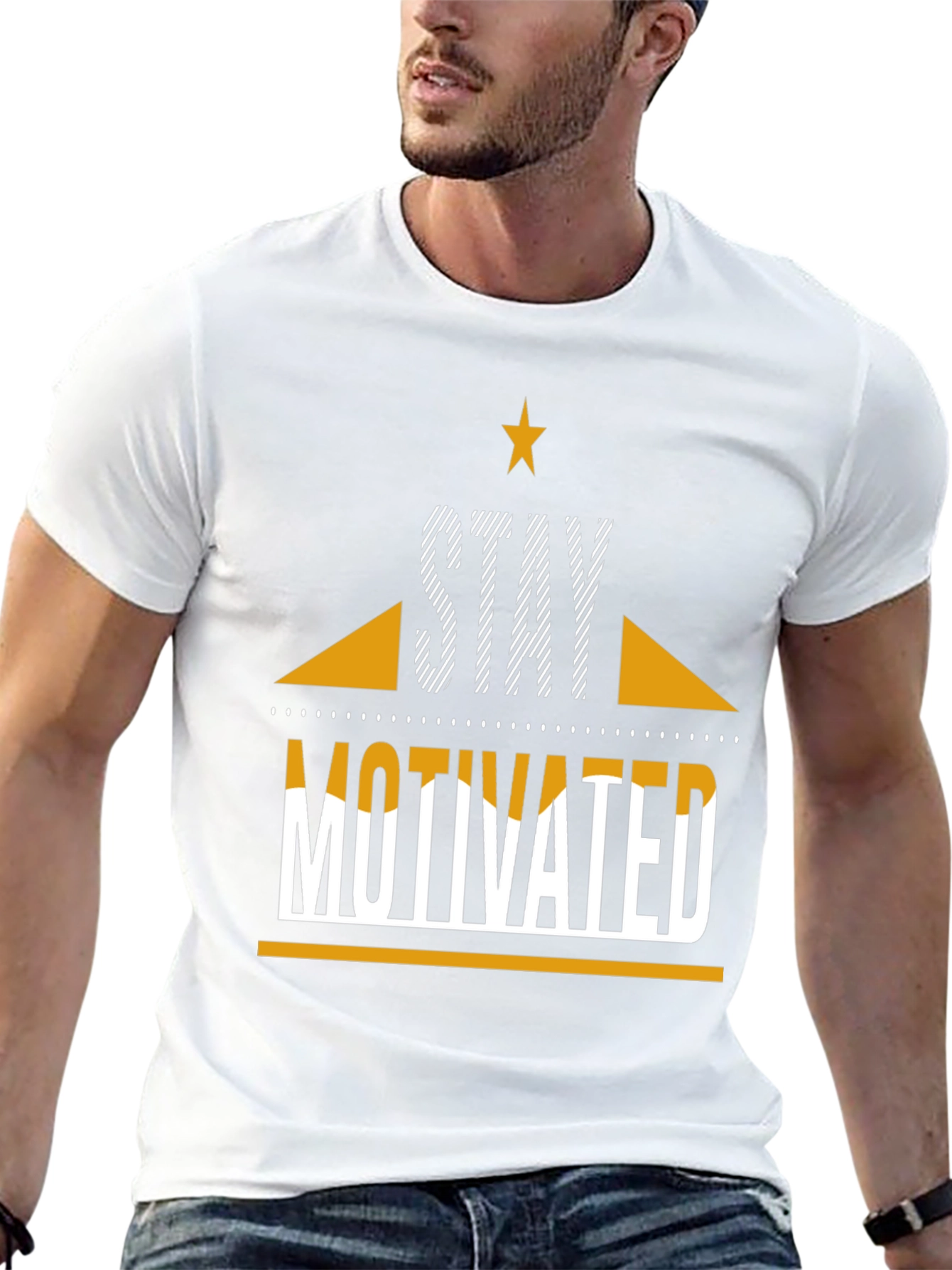 Stay Motivated Graphic Tee - Black