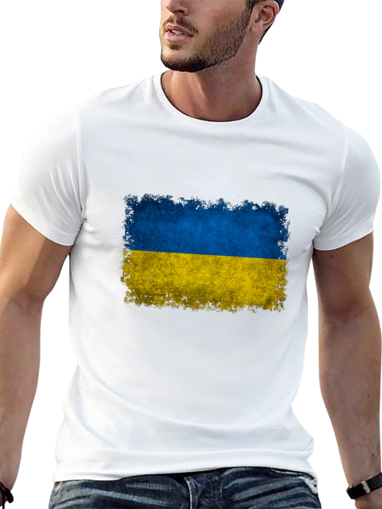 Ukraine Flag T-Shirt - Distressed Design