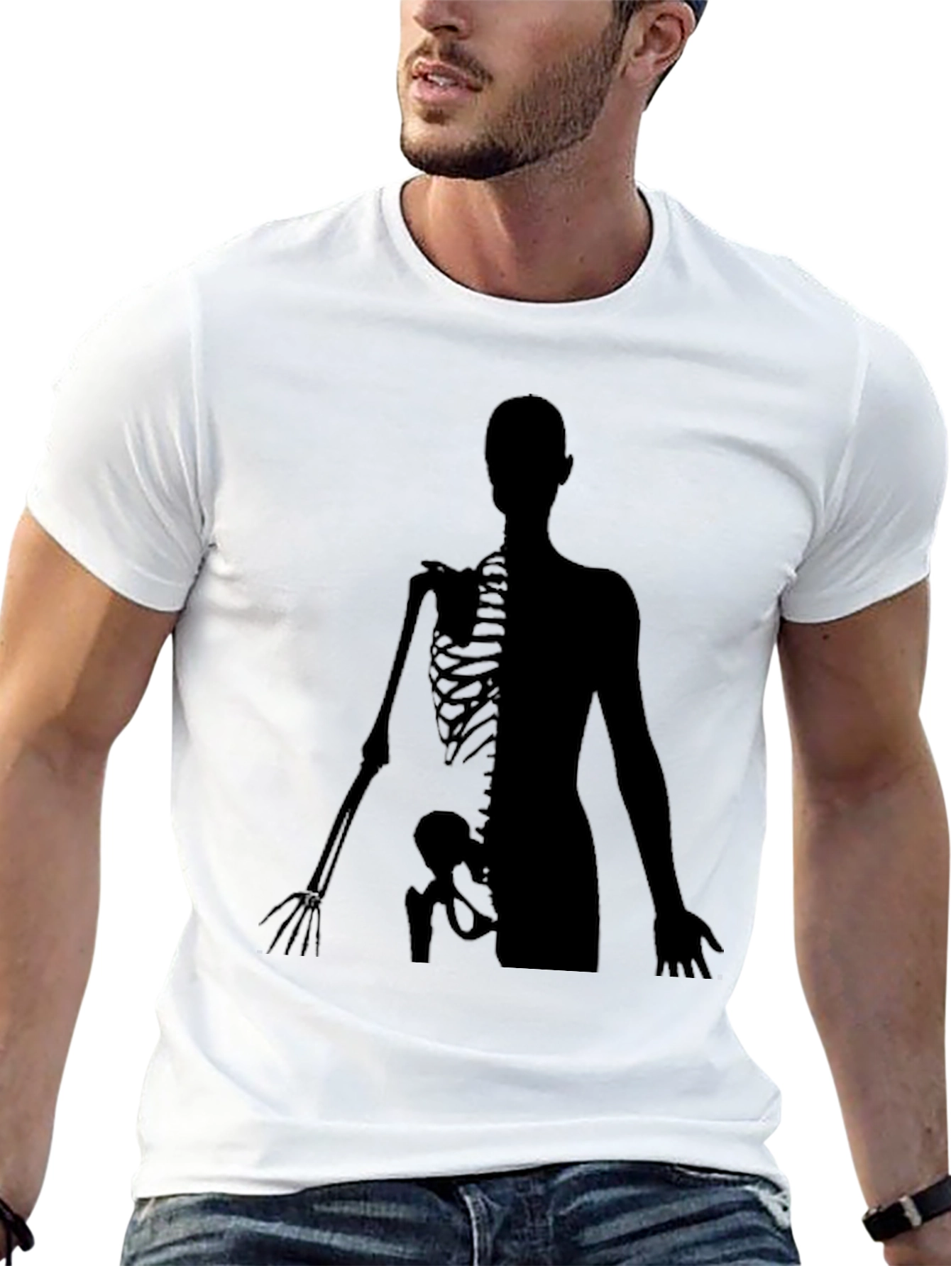 Anatomy Skeleton Graphic Tee - Mens Black T-Shirt