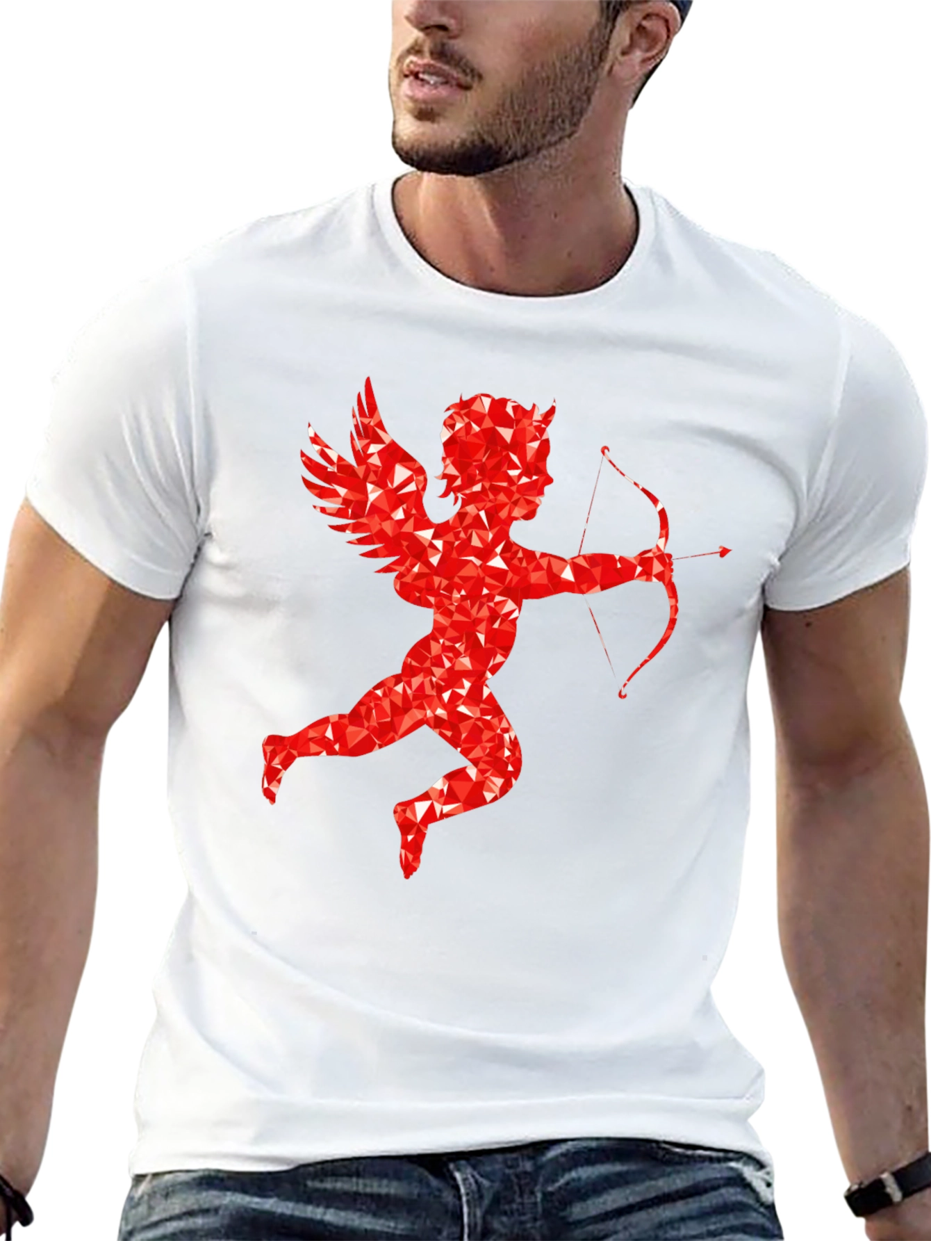 Geometric Cupid Graphic T-Shirt