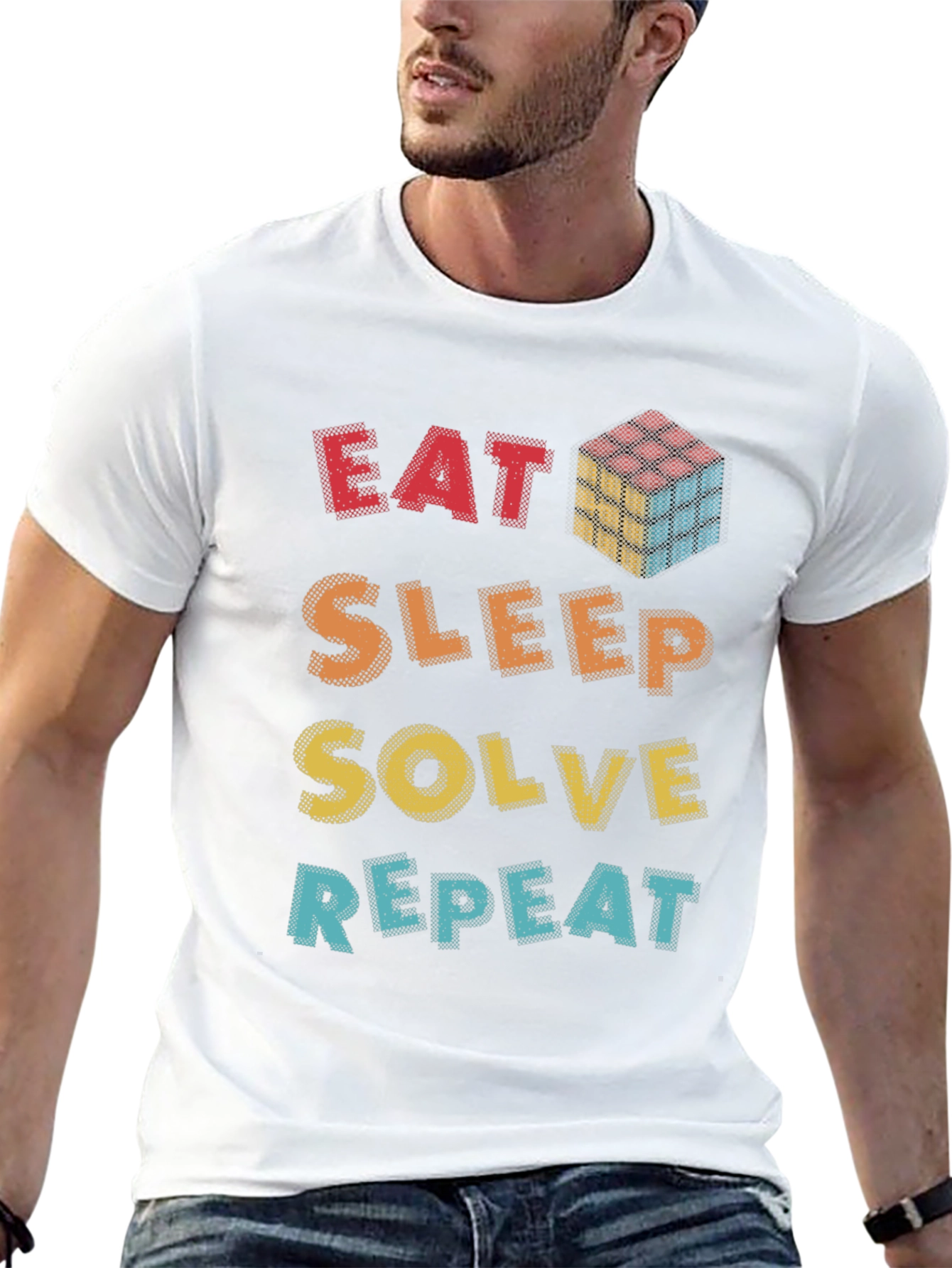 Eat Sleep Solve Repeat T-Shirt - Puzzle Solver Tee