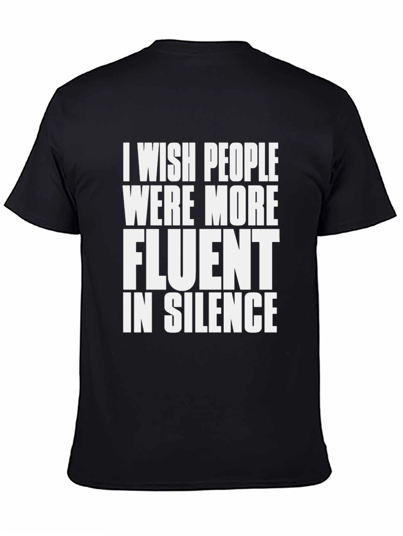 Fluent in Silence Black Graphic T-Shirt