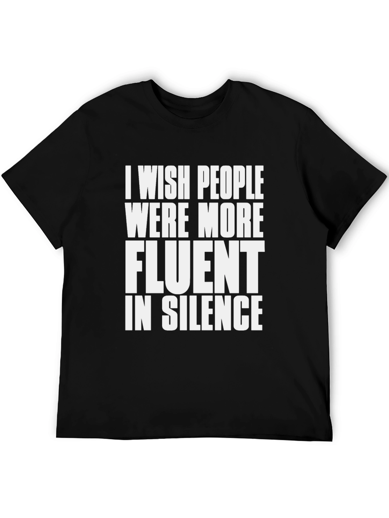 Fluent in Silence Black Graphic T-Shirt