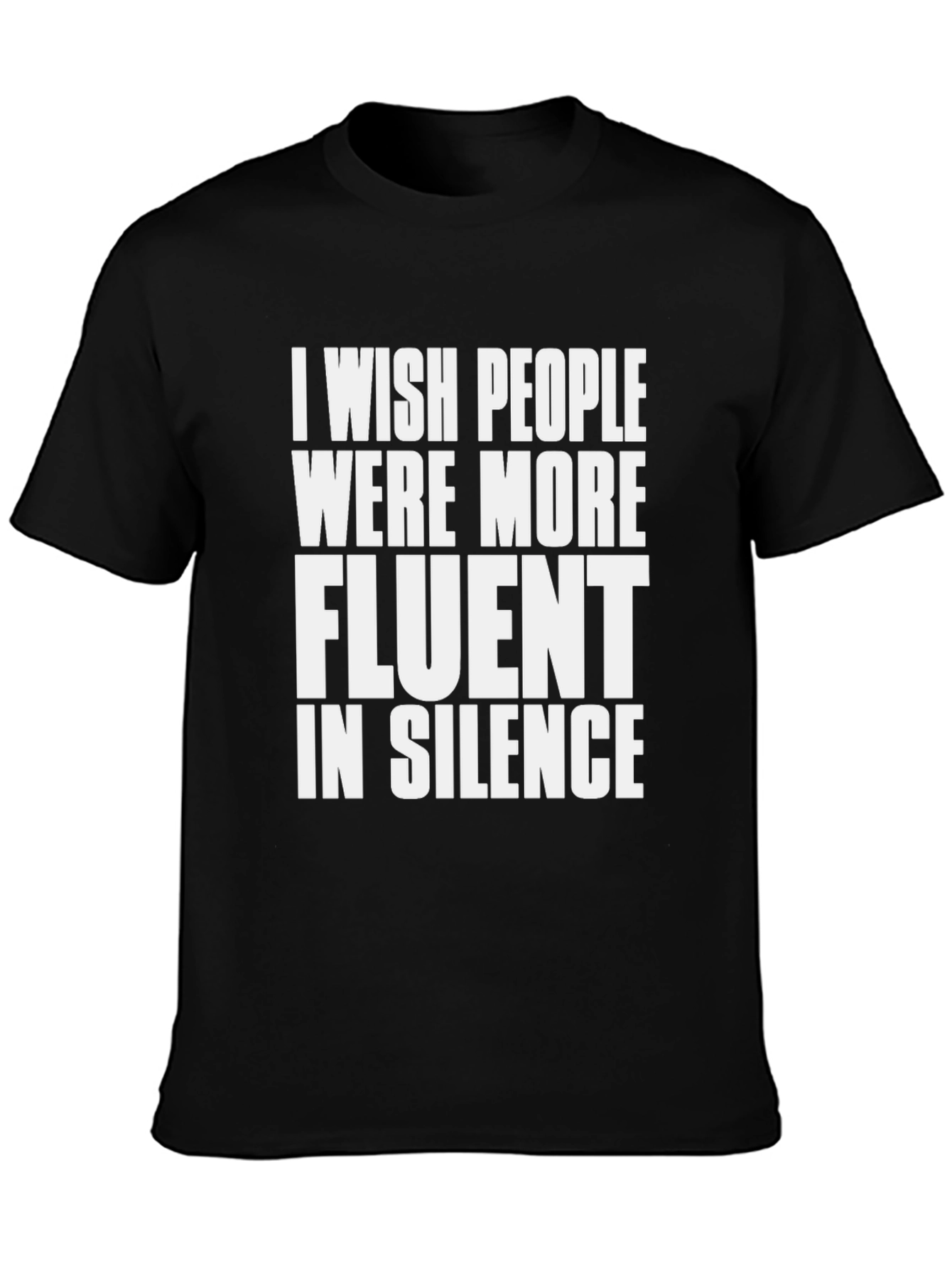 Fluent in Silence Black Graphic T-Shirt