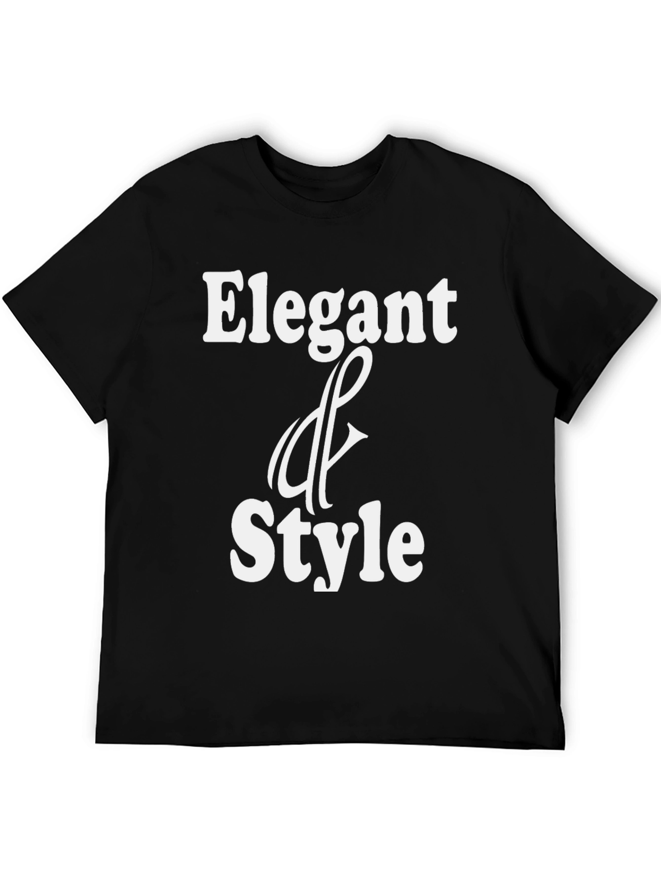 Elegant & Style Black Graphic T-Shirt