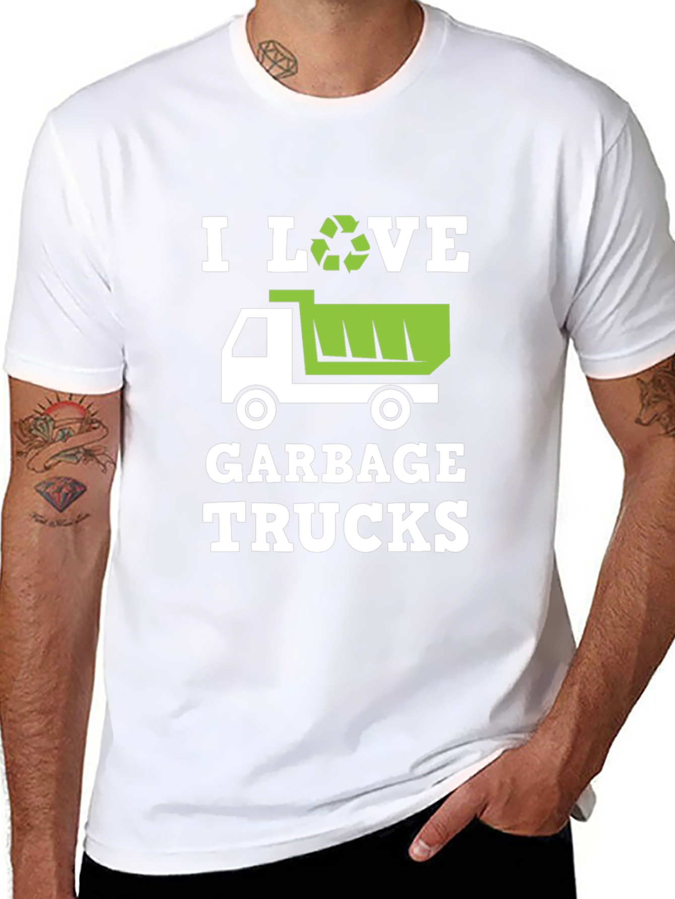 I Love Garbage Trucks Graphic T-Shirt