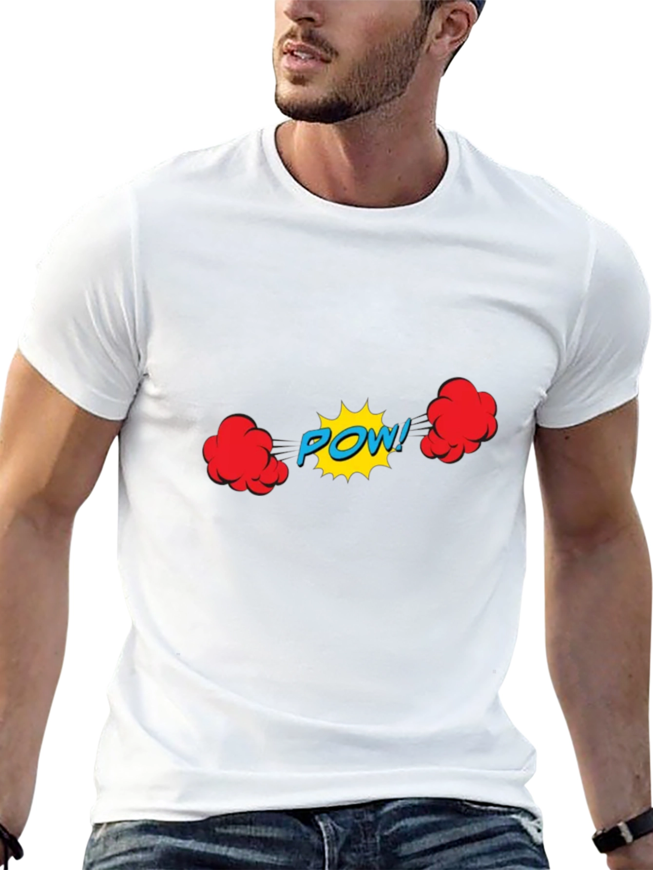 Comic Book POW! Graphic Black T-Shirt