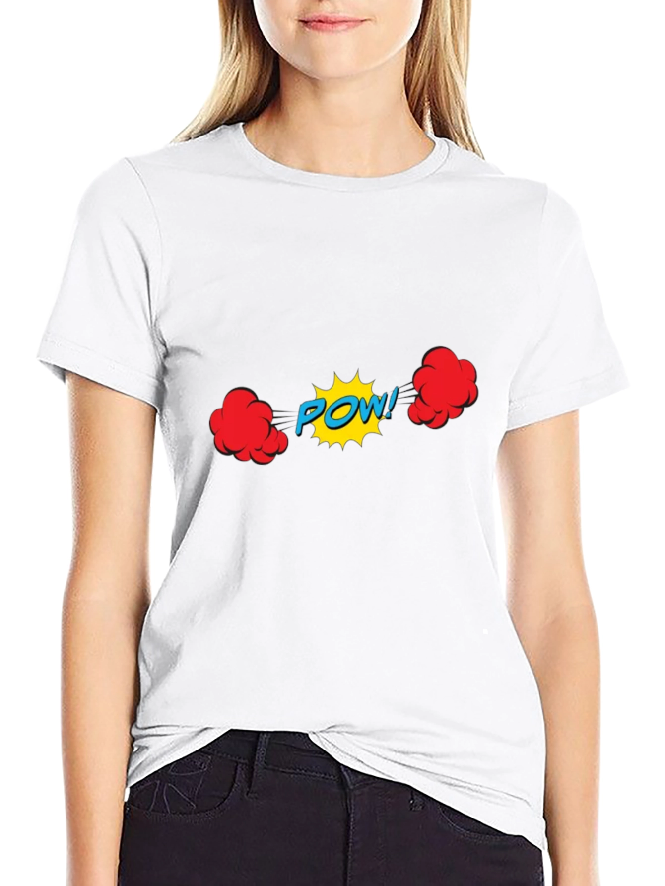 Comic Book POW! Graphic Black T-Shirt