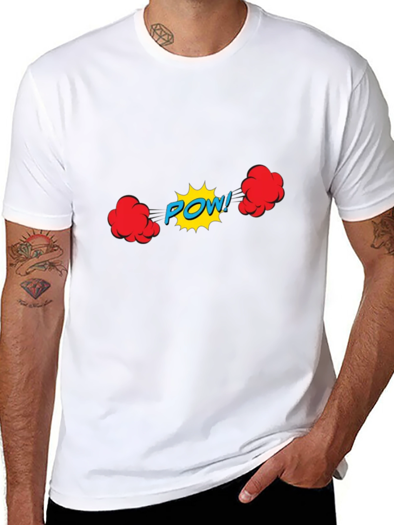Comic Book POW! Graphic Black T-Shirt