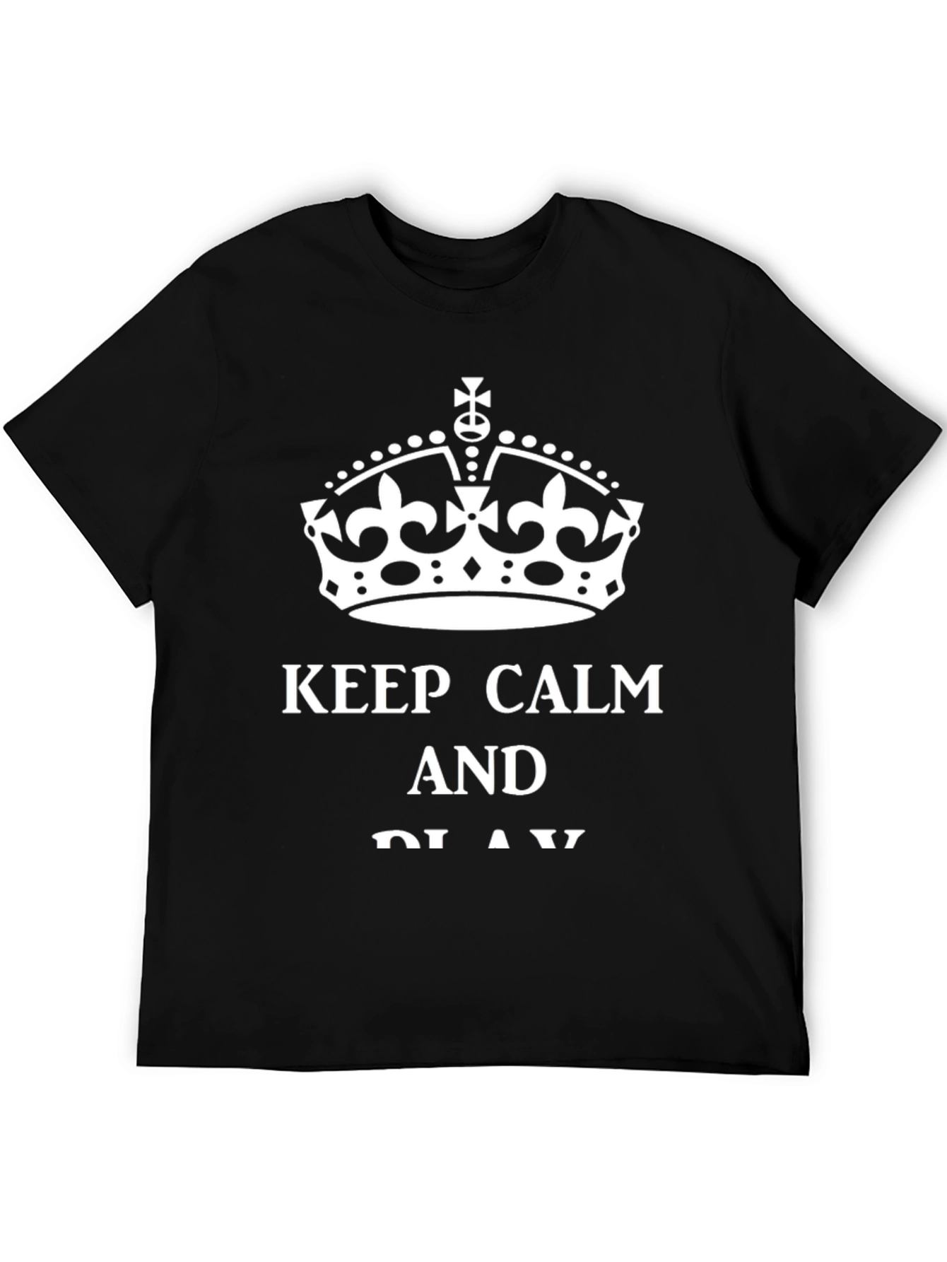 Keep Calm Crown Graphic Tee - Black