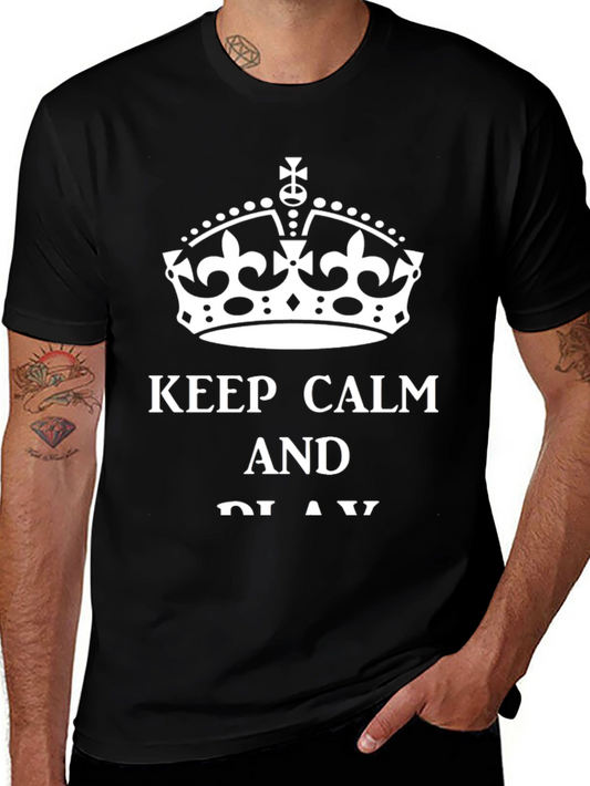 Keep Calm Crown Graphic Tee - Black