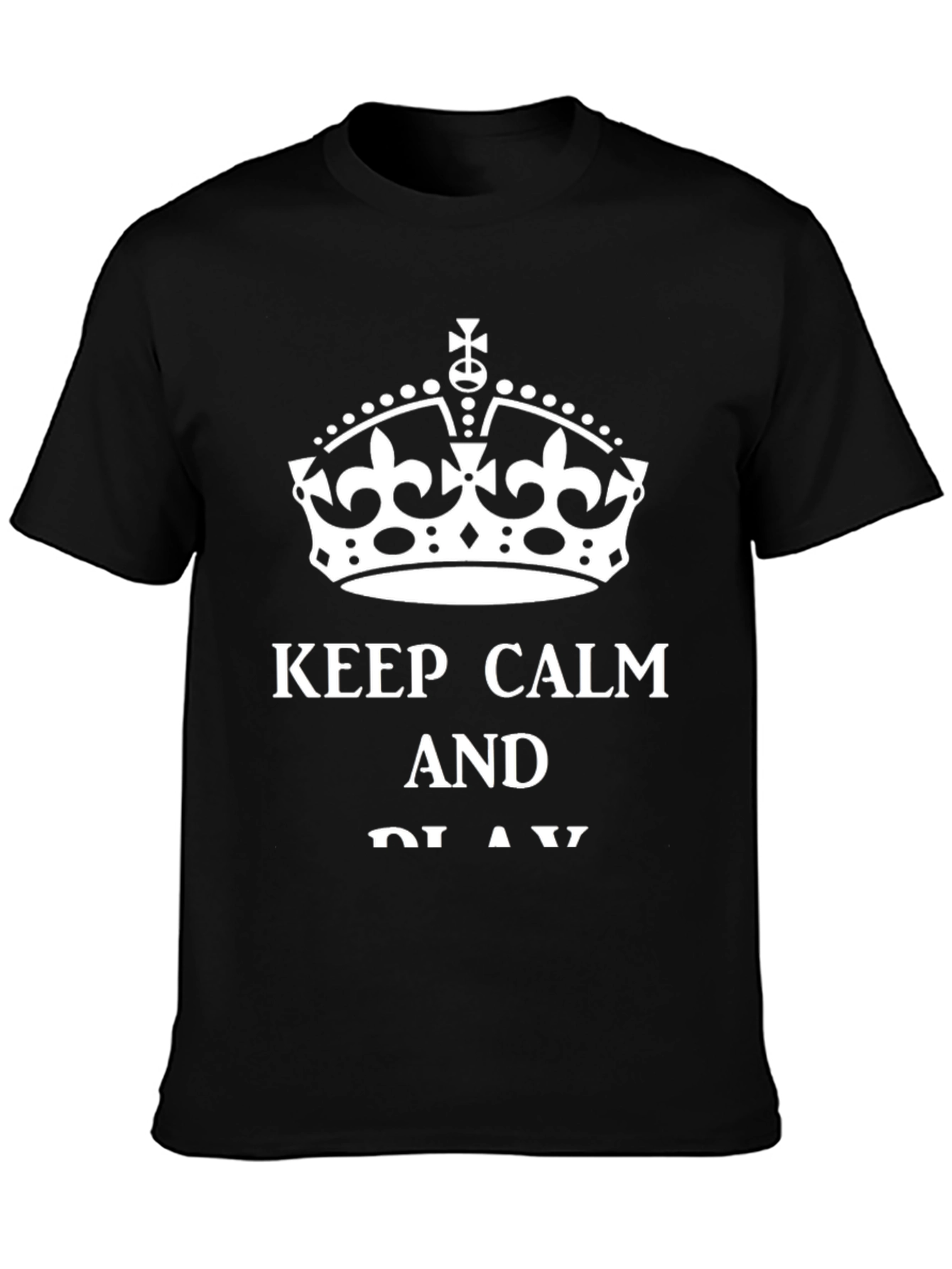 Keep Calm Crown Graphic Tee - Black