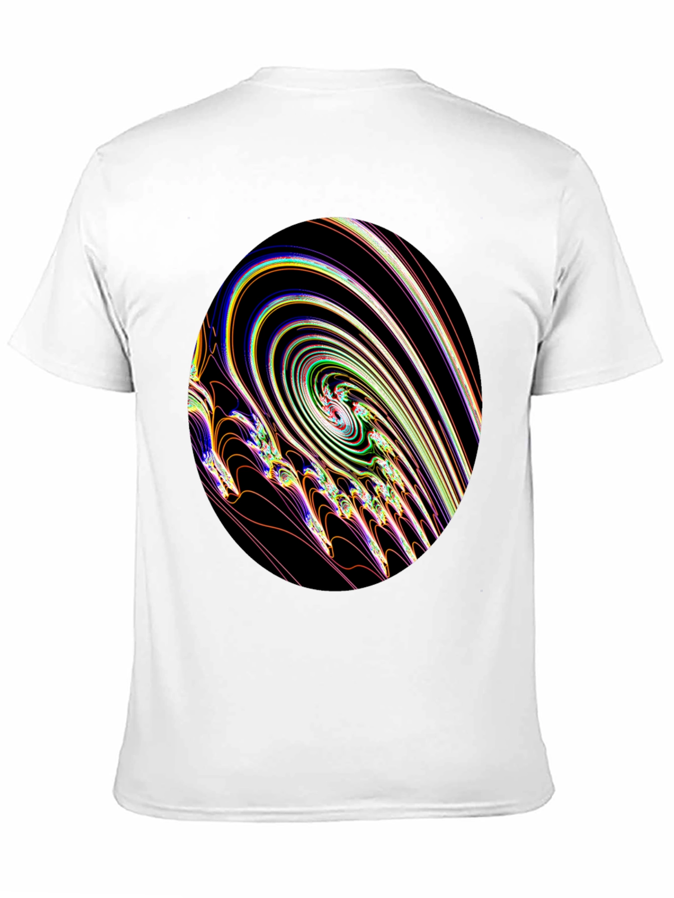 Abstract Swirl Graphic Black T-Shirt