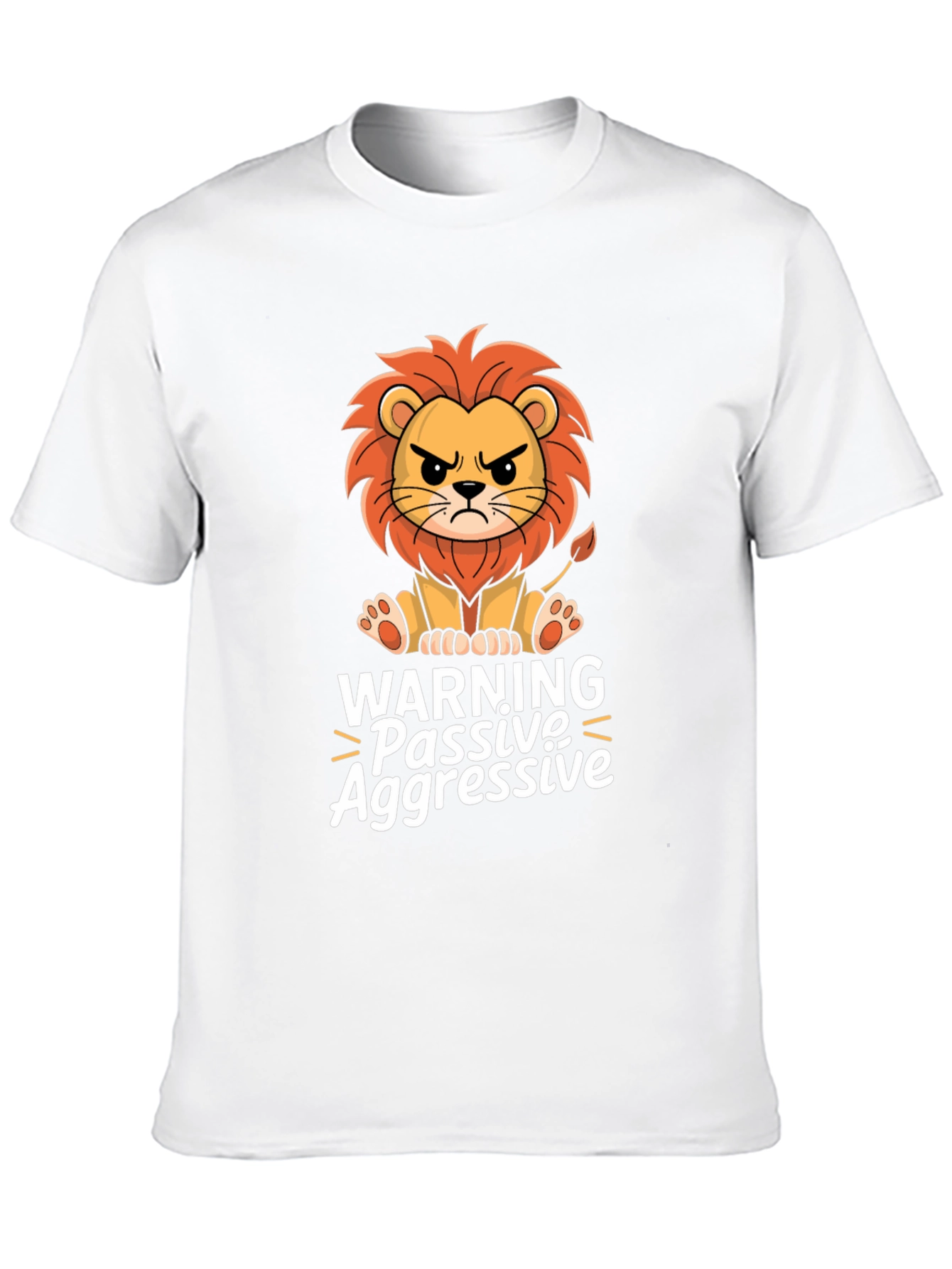 Warning Passive Aggressive Lion Graphic T-Shirt