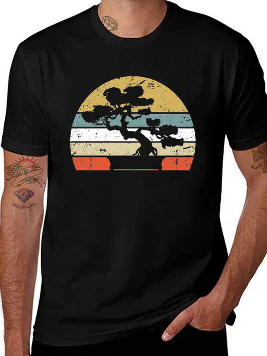 Retro Bonsai Tree T-Shirt - Vintage Style