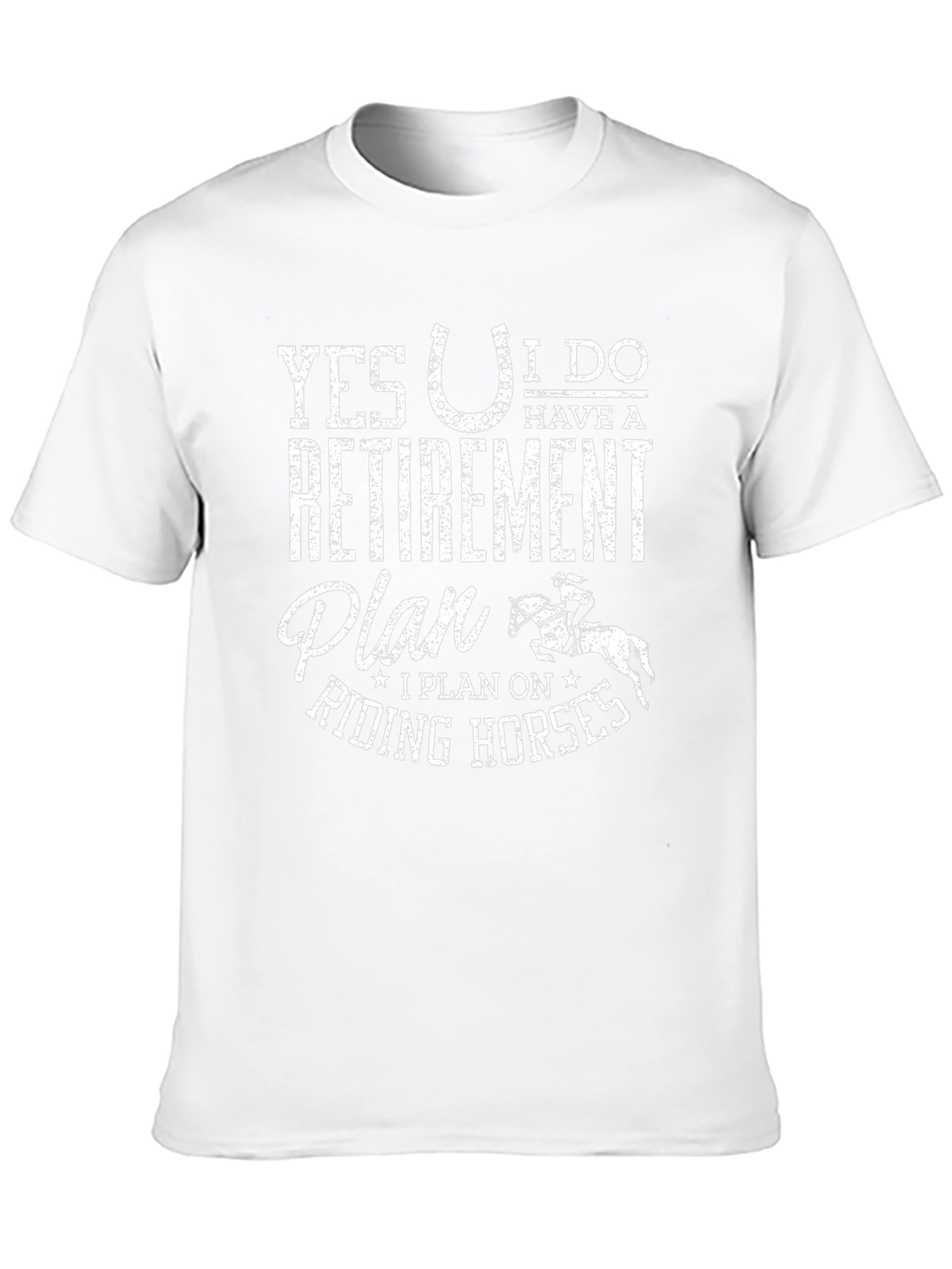 Retirement Plan Horse Riding Black T-Shirt