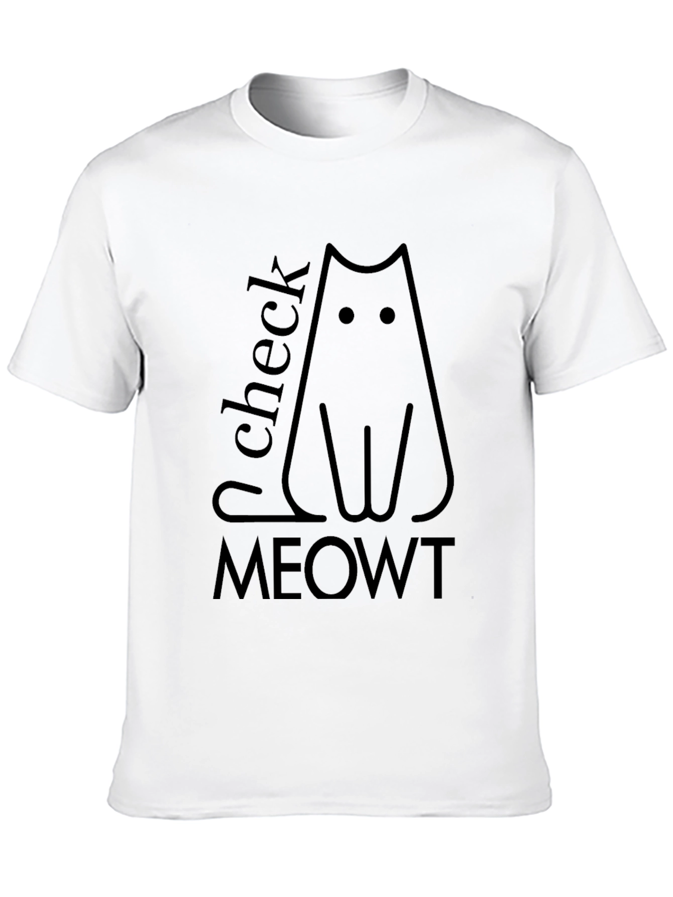 Check Meowt Black Cat T-Shirt