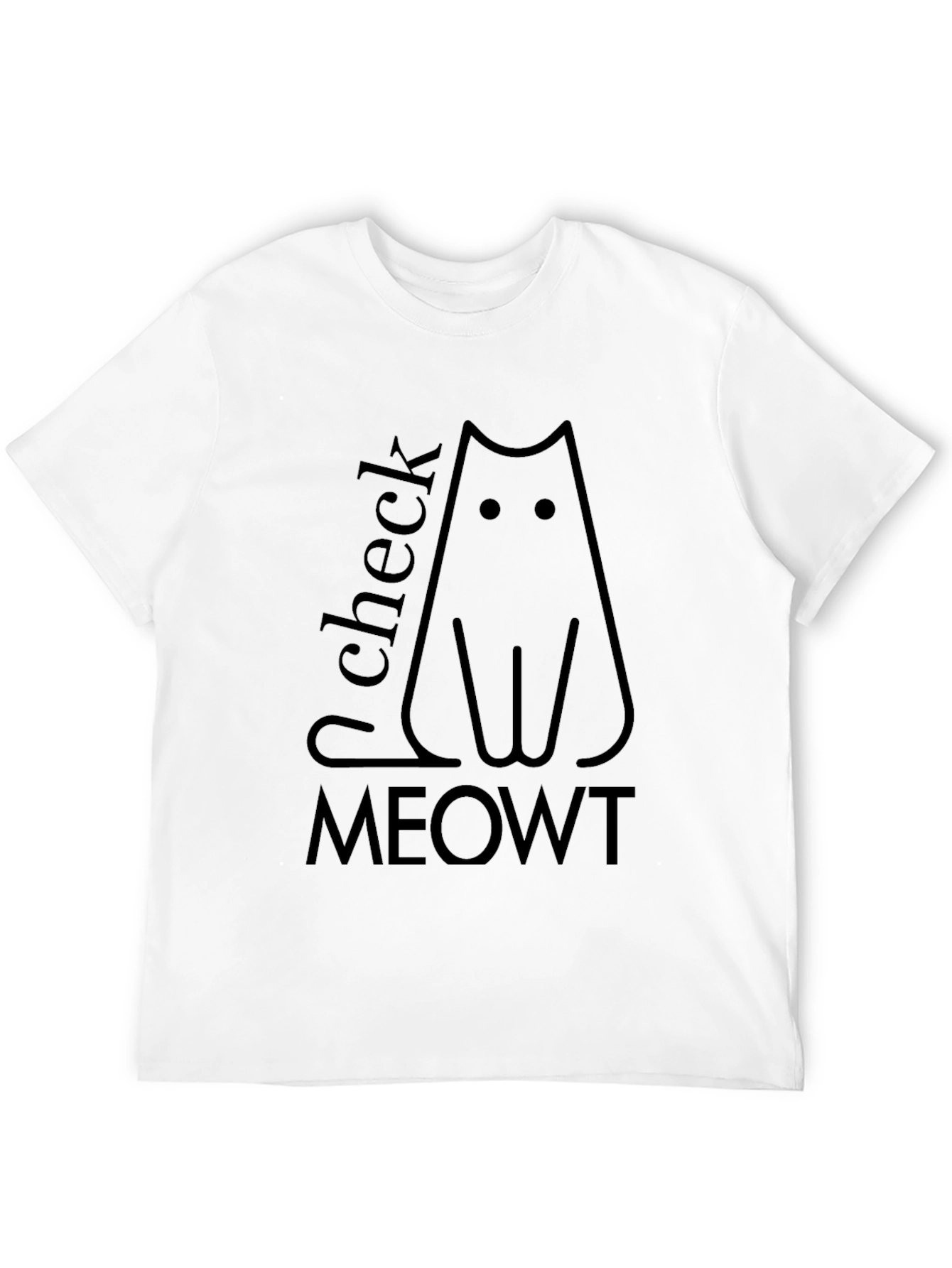 Check Meowt Black Cat T-Shirt