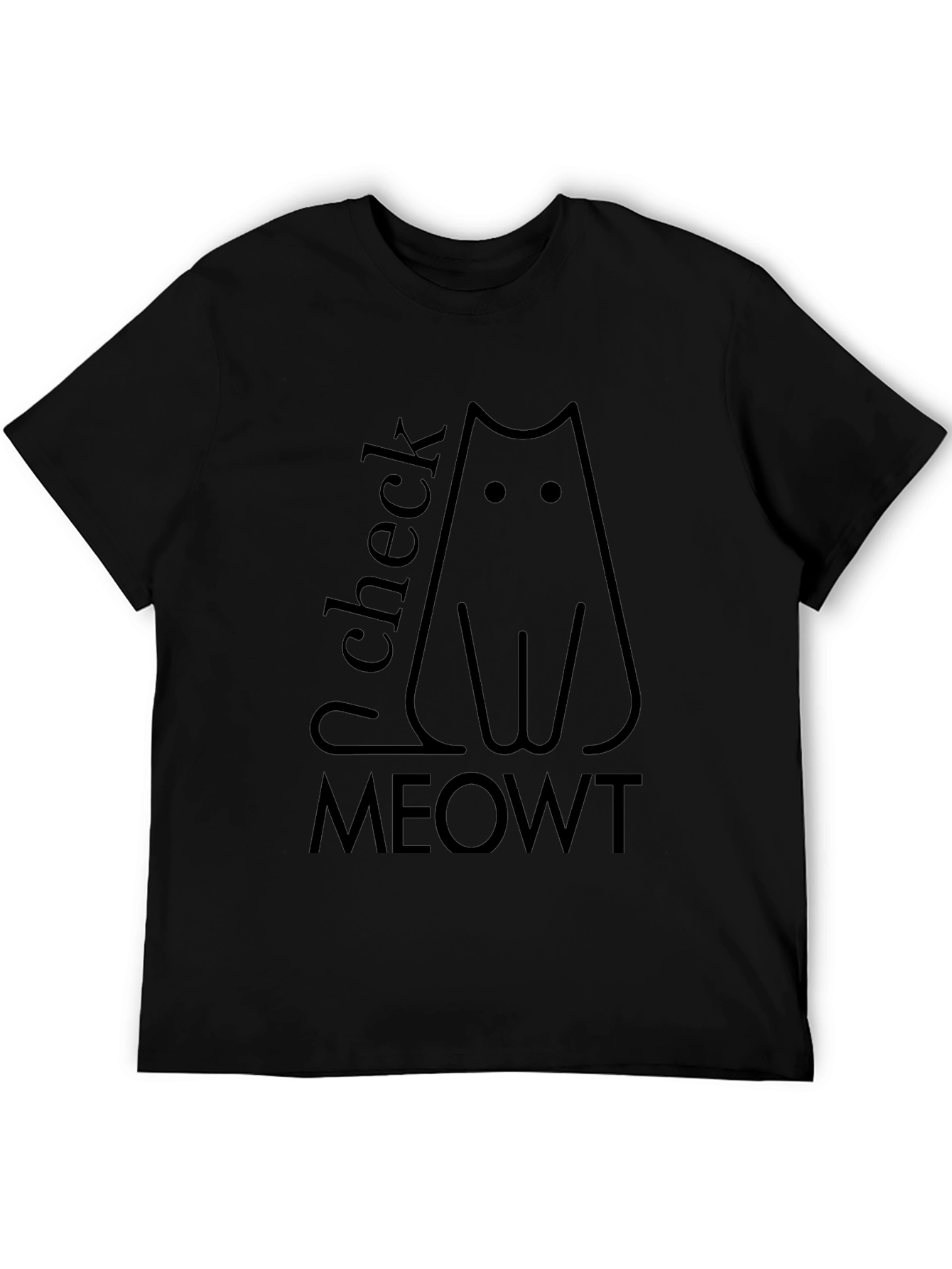 Check Meowt Black Cat T-Shirt