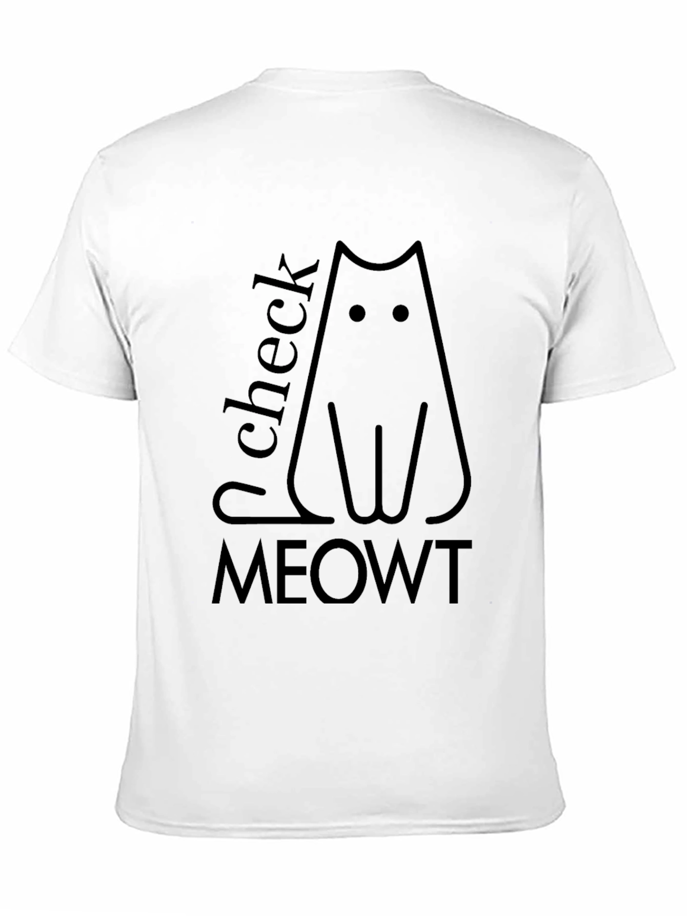 Check Meowt Black Cat T-Shirt