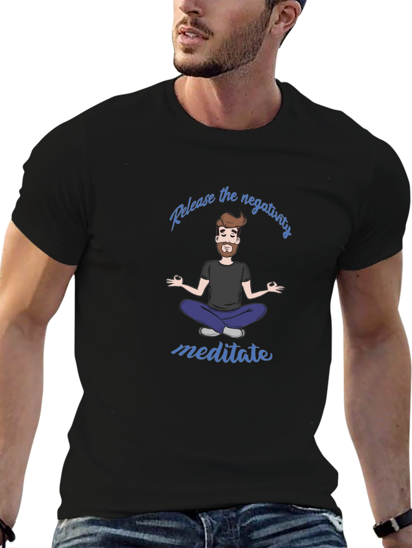 Meditate T-Shirt - Release Negativity Graphic Tee