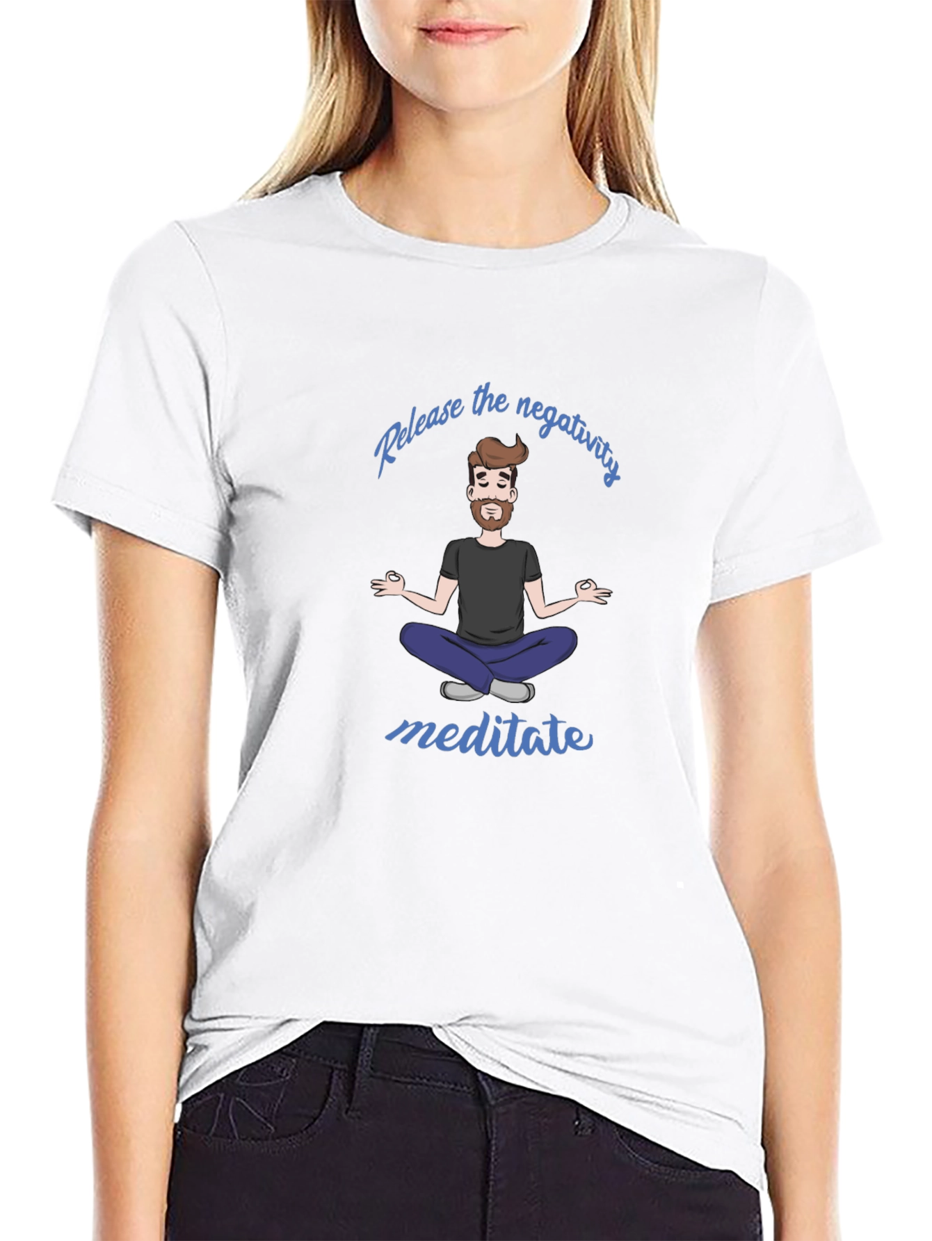 Meditate T-Shirt - Release Negativity Graphic Tee