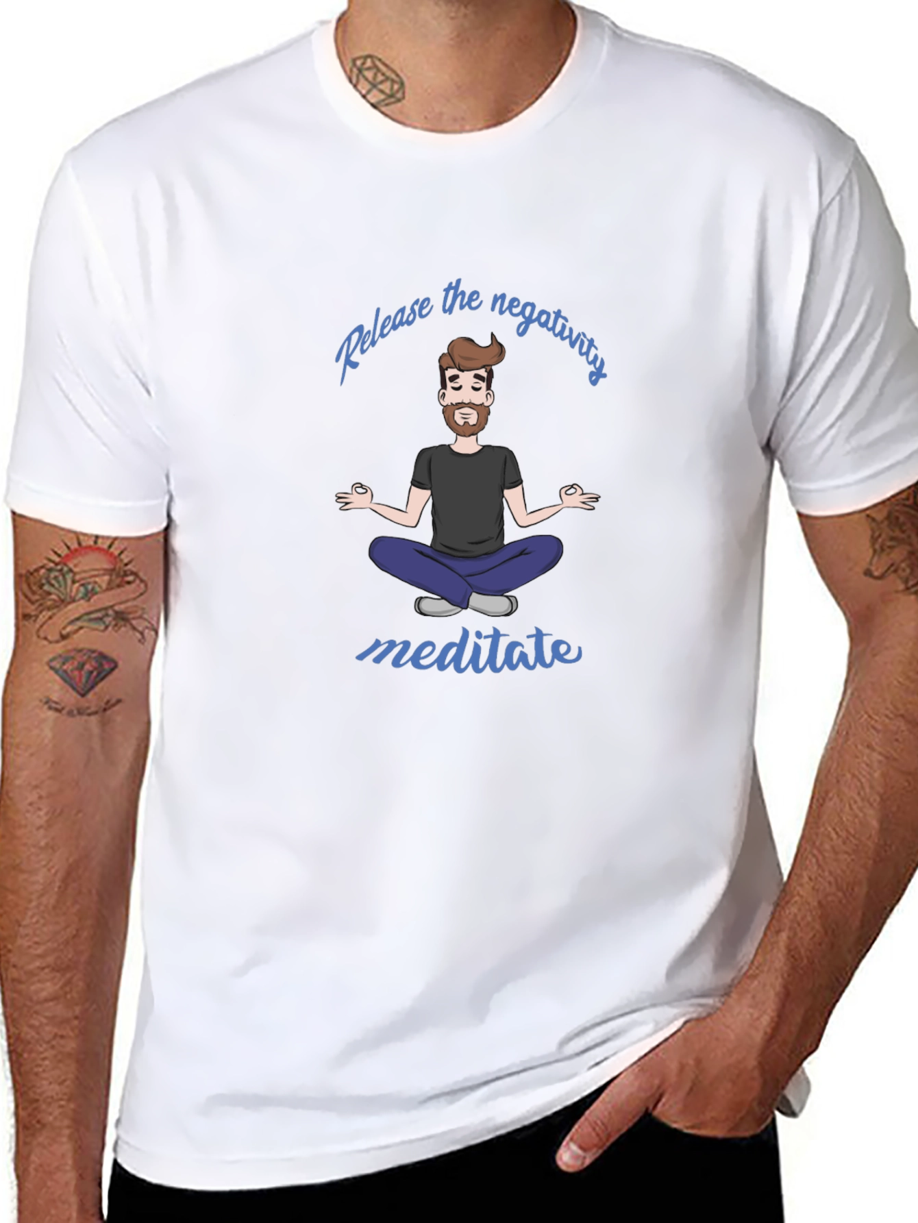 Meditate T-Shirt - Release Negativity Graphic Tee