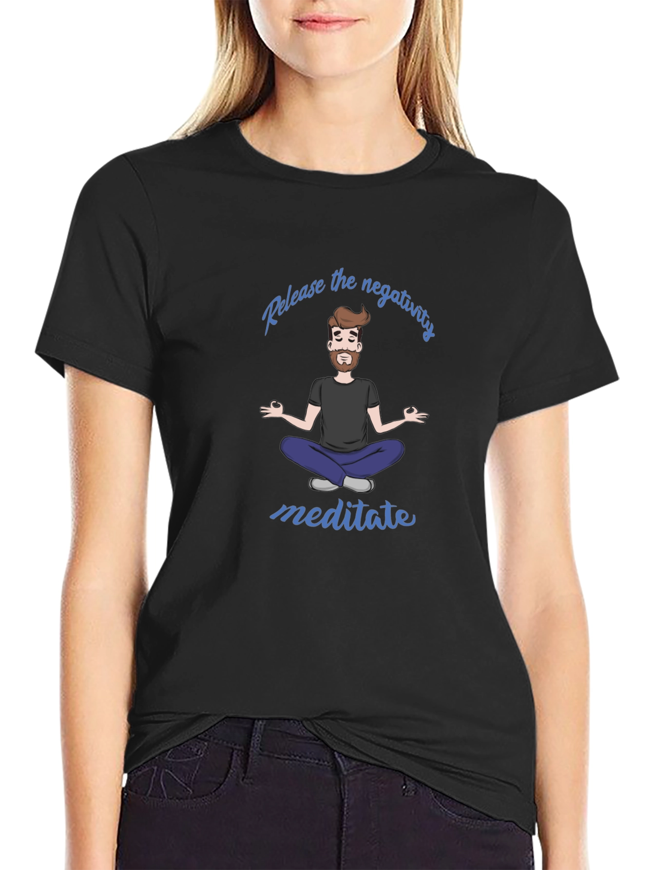 Meditate T-Shirt - Release Negativity Graphic Tee