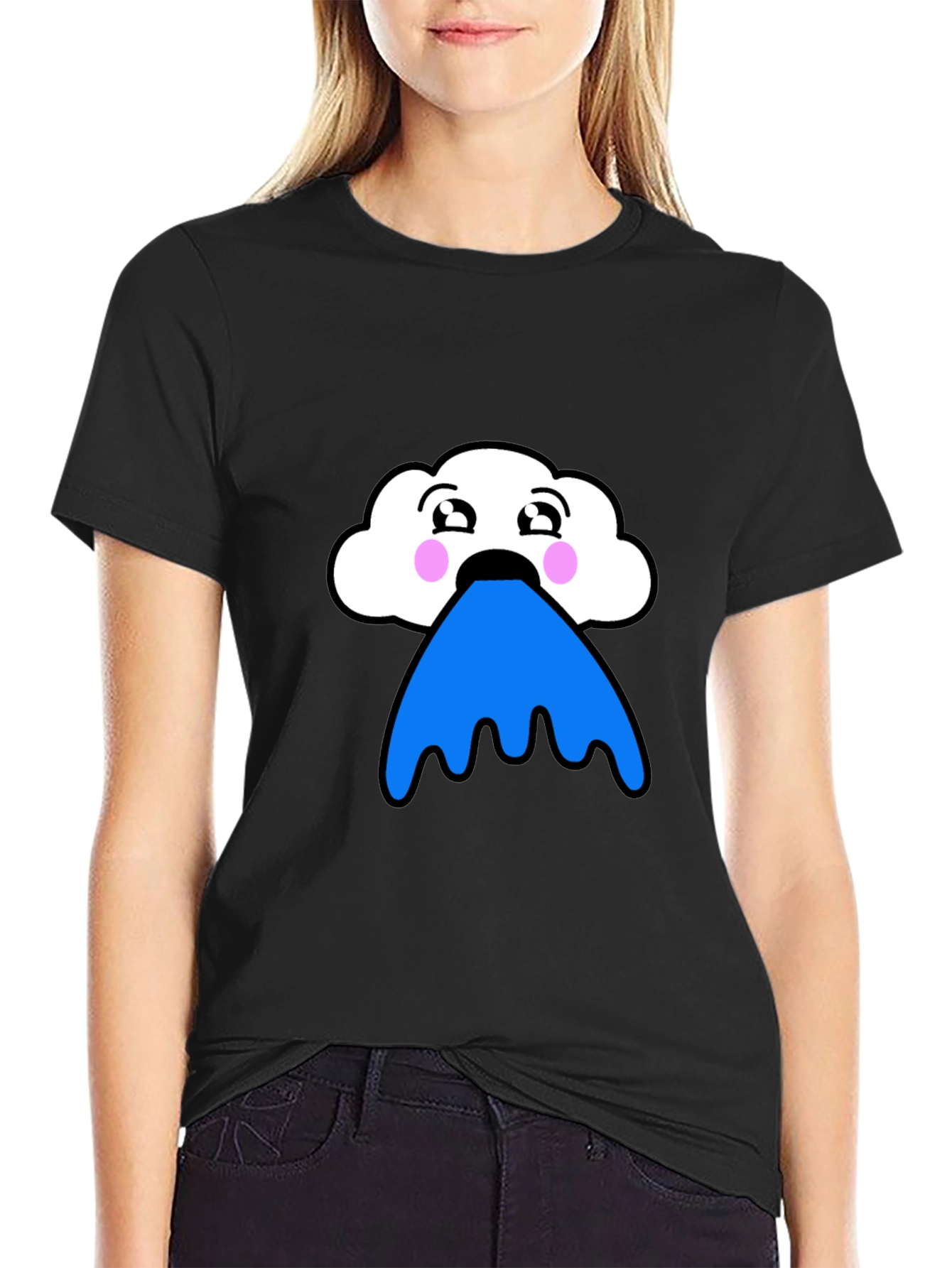 Funny Cloud Puke Blue T-Shirt
