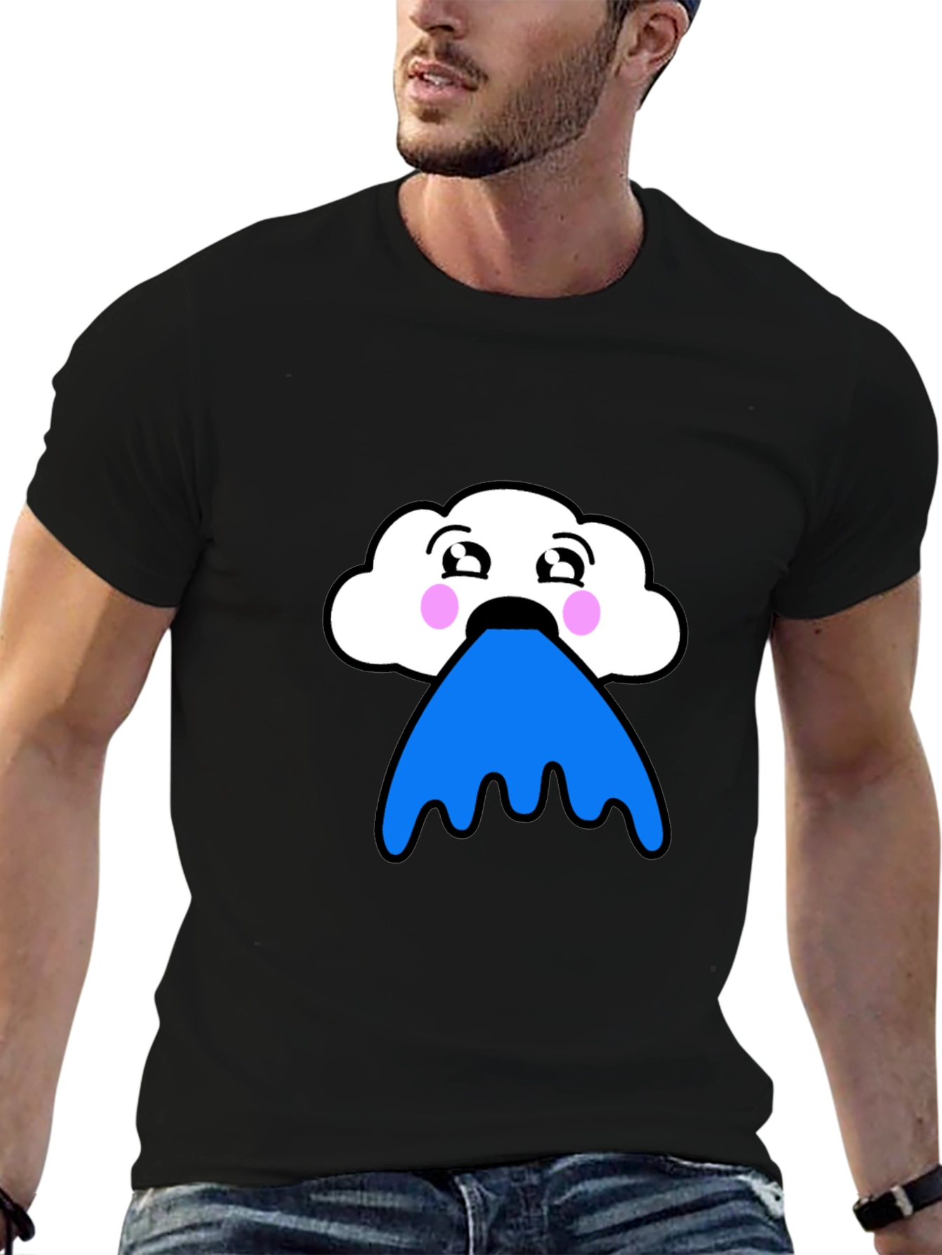 Funny Cloud Puke Blue T-Shirt