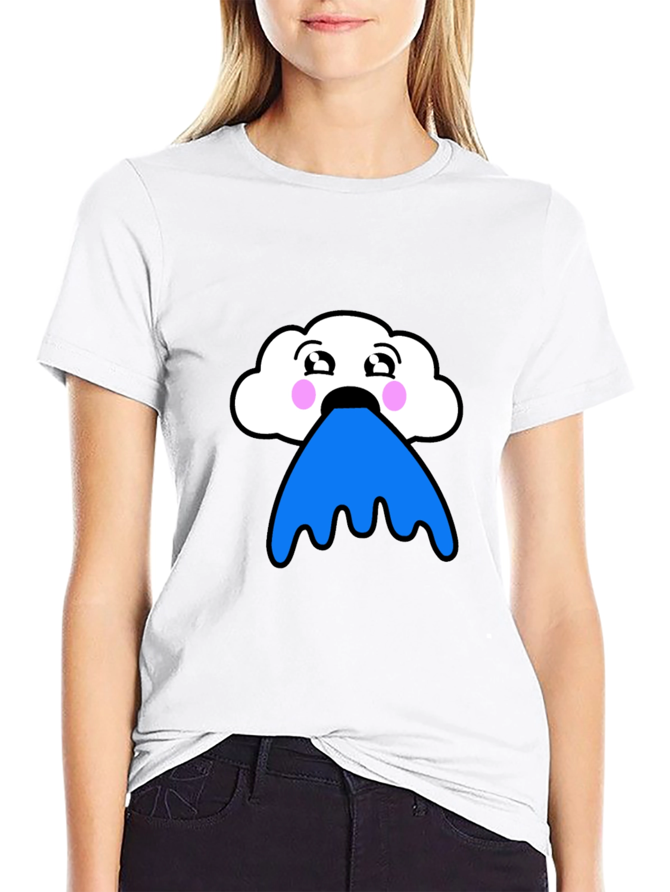 Funny Cloud Puke Blue T-Shirt