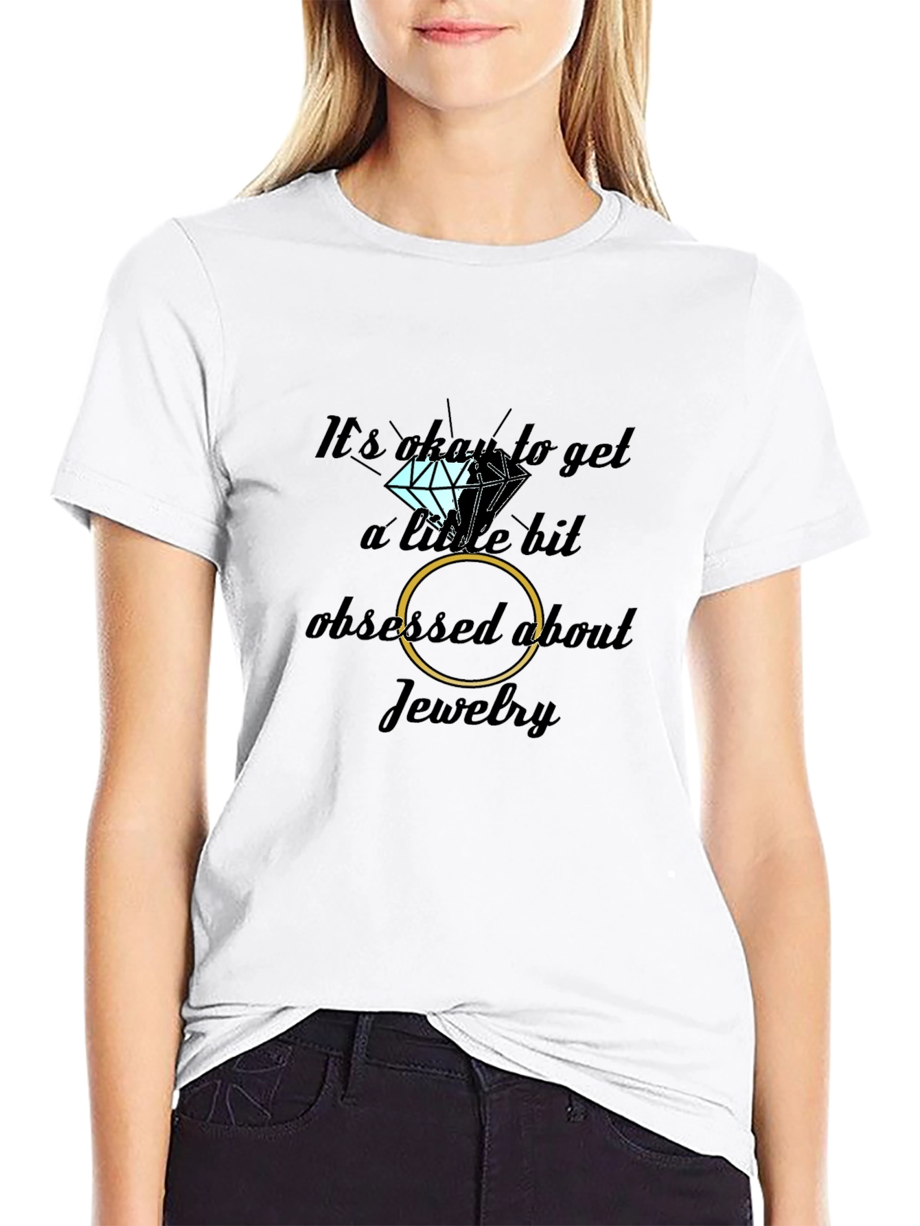Jewelry Obsessed Black T-Shirt